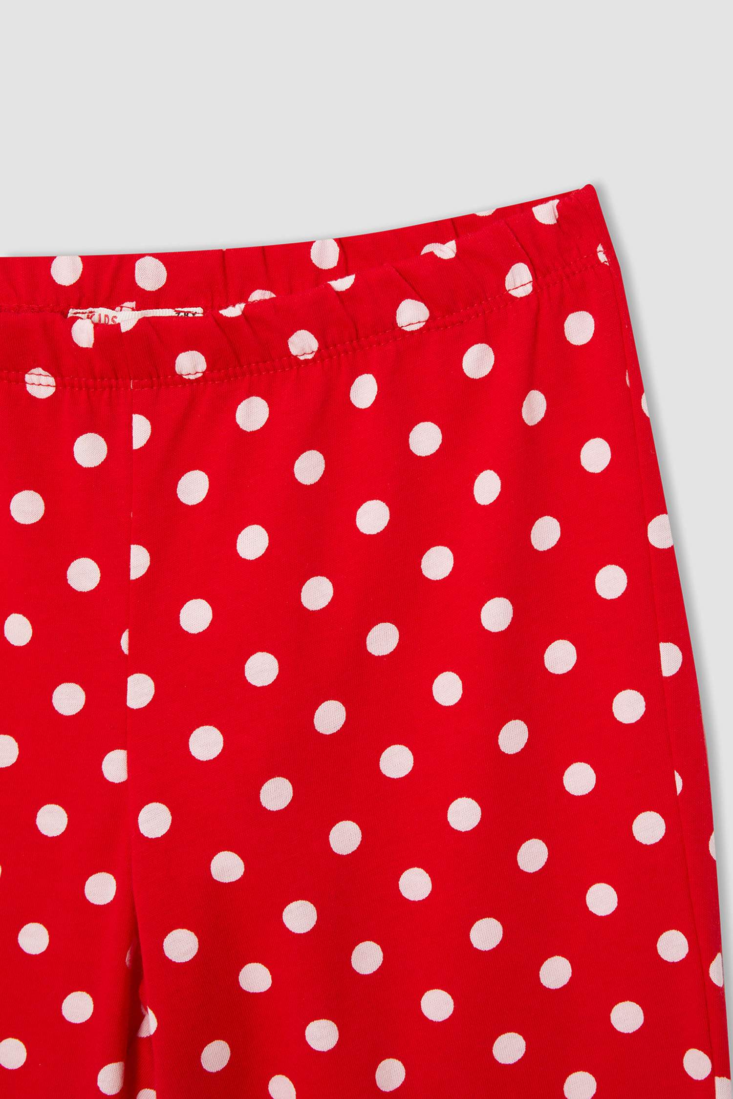 Kız Çocuk Minnie Mouse Lisanslı Pamuklu Uzun Kollu Pijama Takım