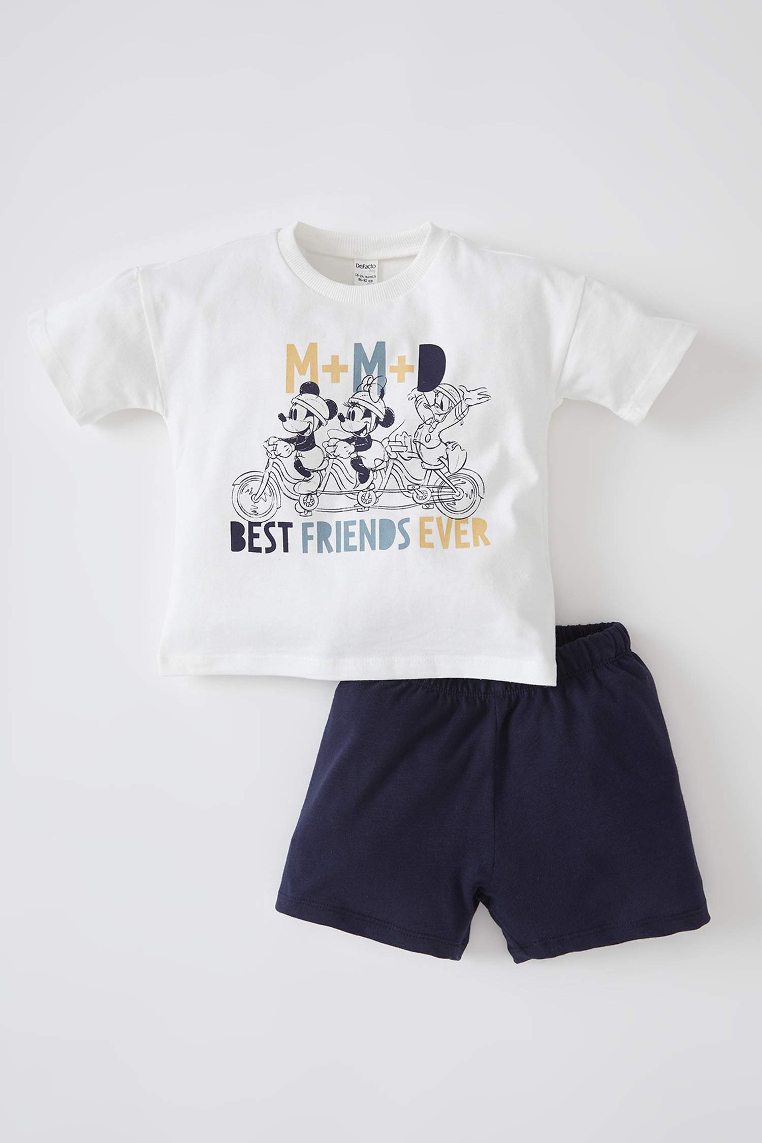 Unisex Mickey Mouse Lisanslı Kısa Kollu Tişört Ve Şort Takımı