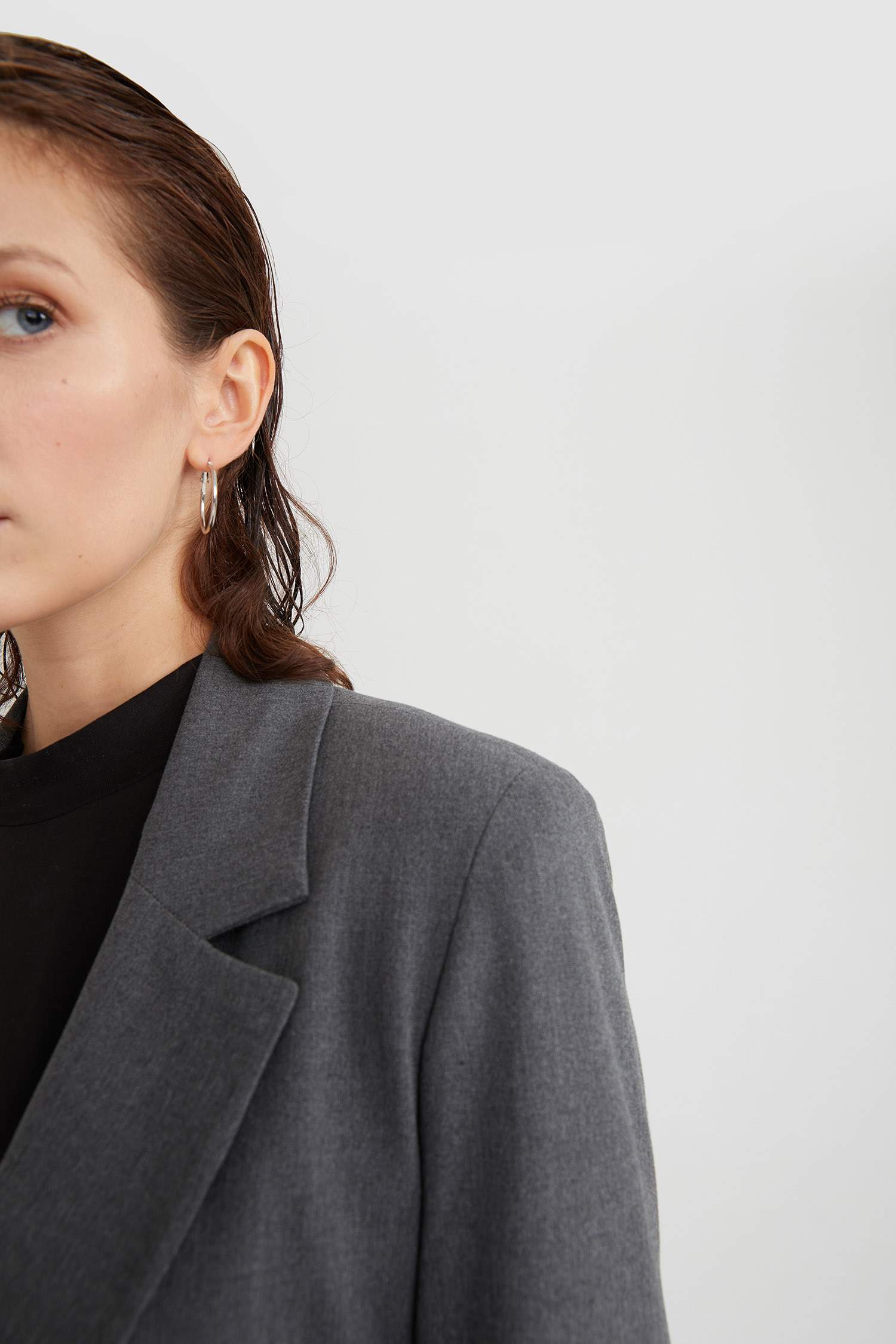 Regular Fit Çift Cepli Blazer Ceket
