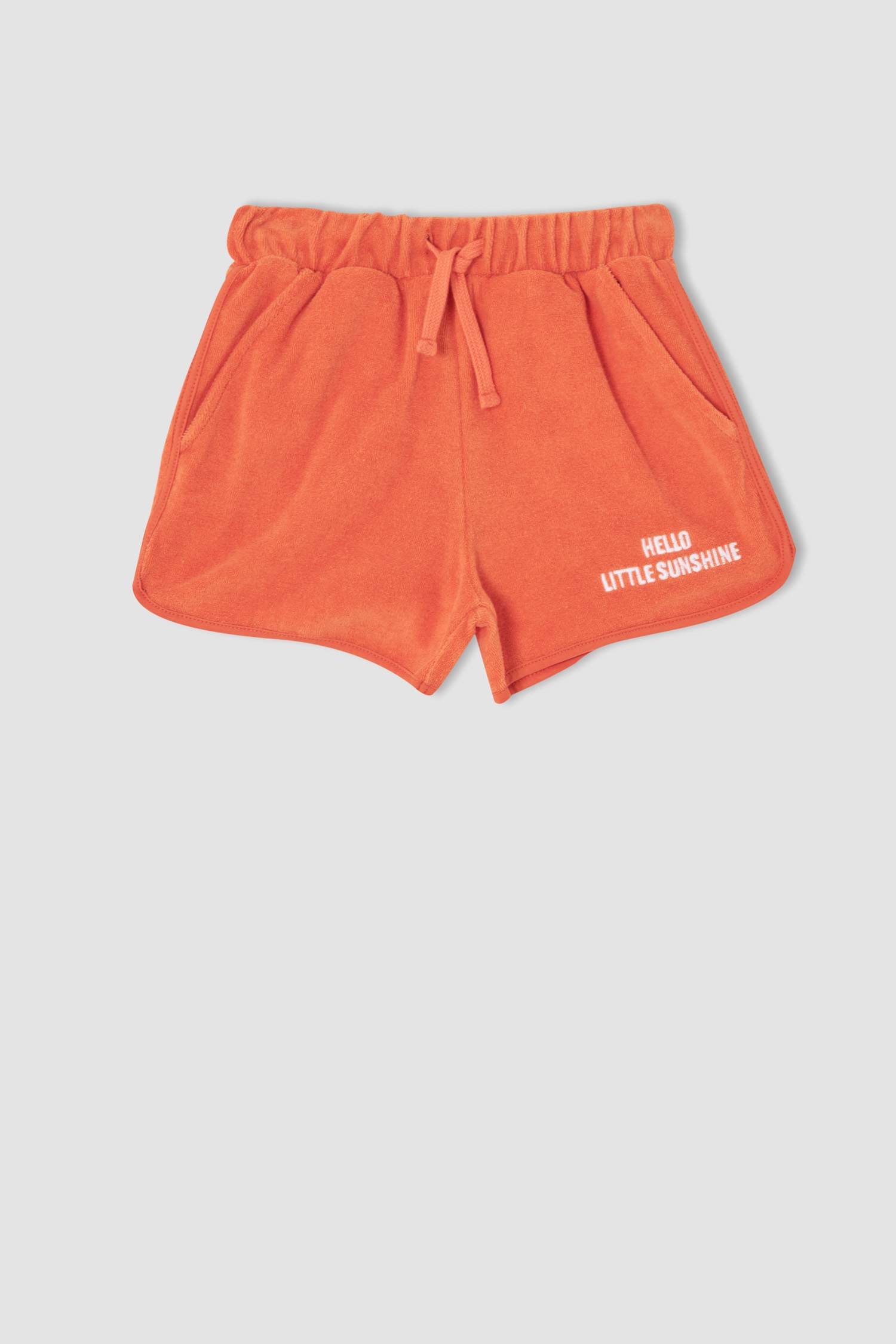 Kız Çocuk Havlu Kumaş Crop Atlet Ve Şort Takımı