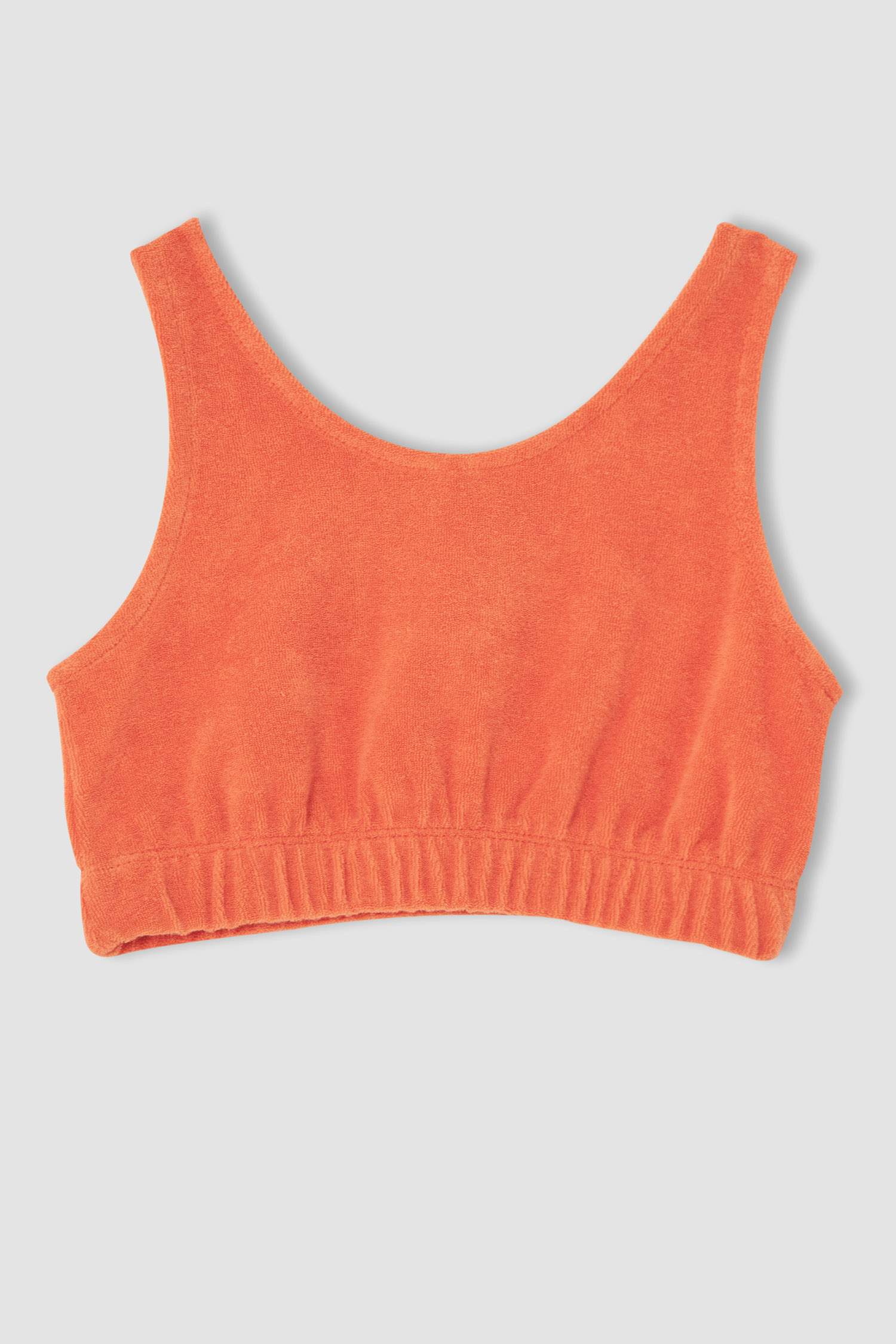 Kız Çocuk Havlu Kumaş Crop Atlet Ve Şort Takımı