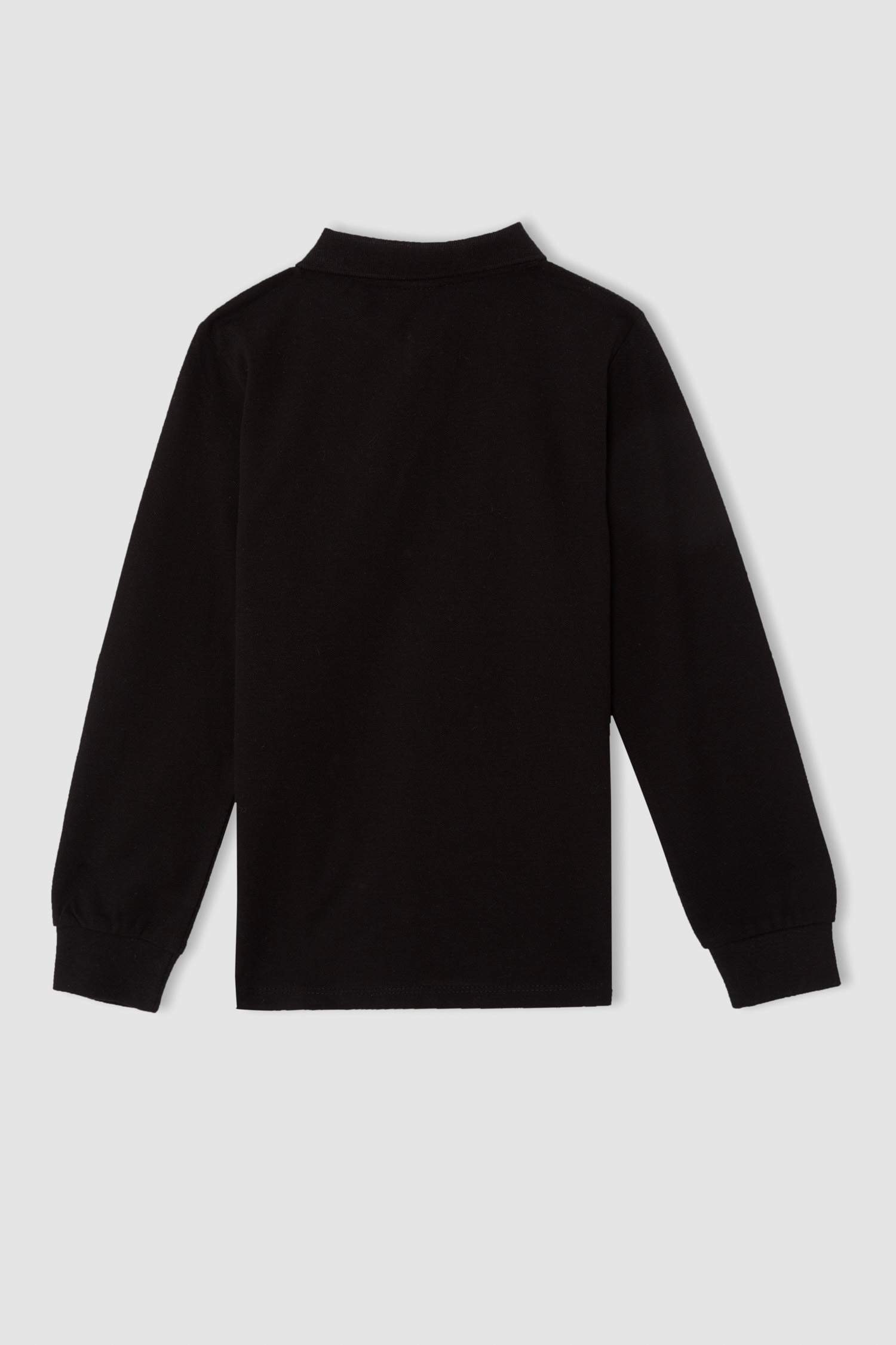 Erkek Çocuk Slim Fit Polo Yaka 29 Ekim Atatürk Baskılı Uzun Kollu Tişört