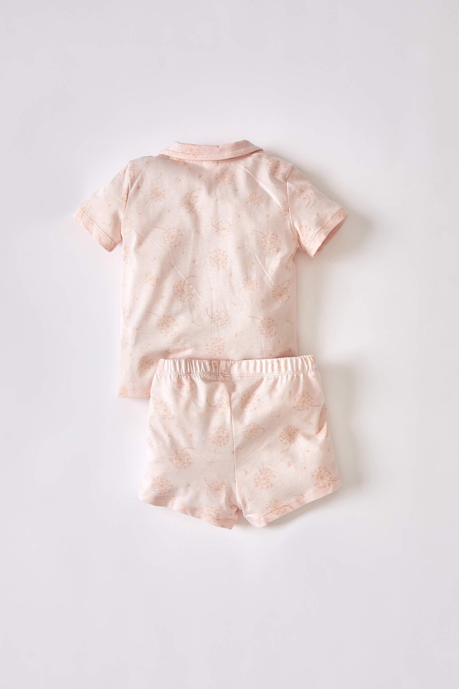 Kız Bebek Desenli Kısa Kollu Pijama Takımı