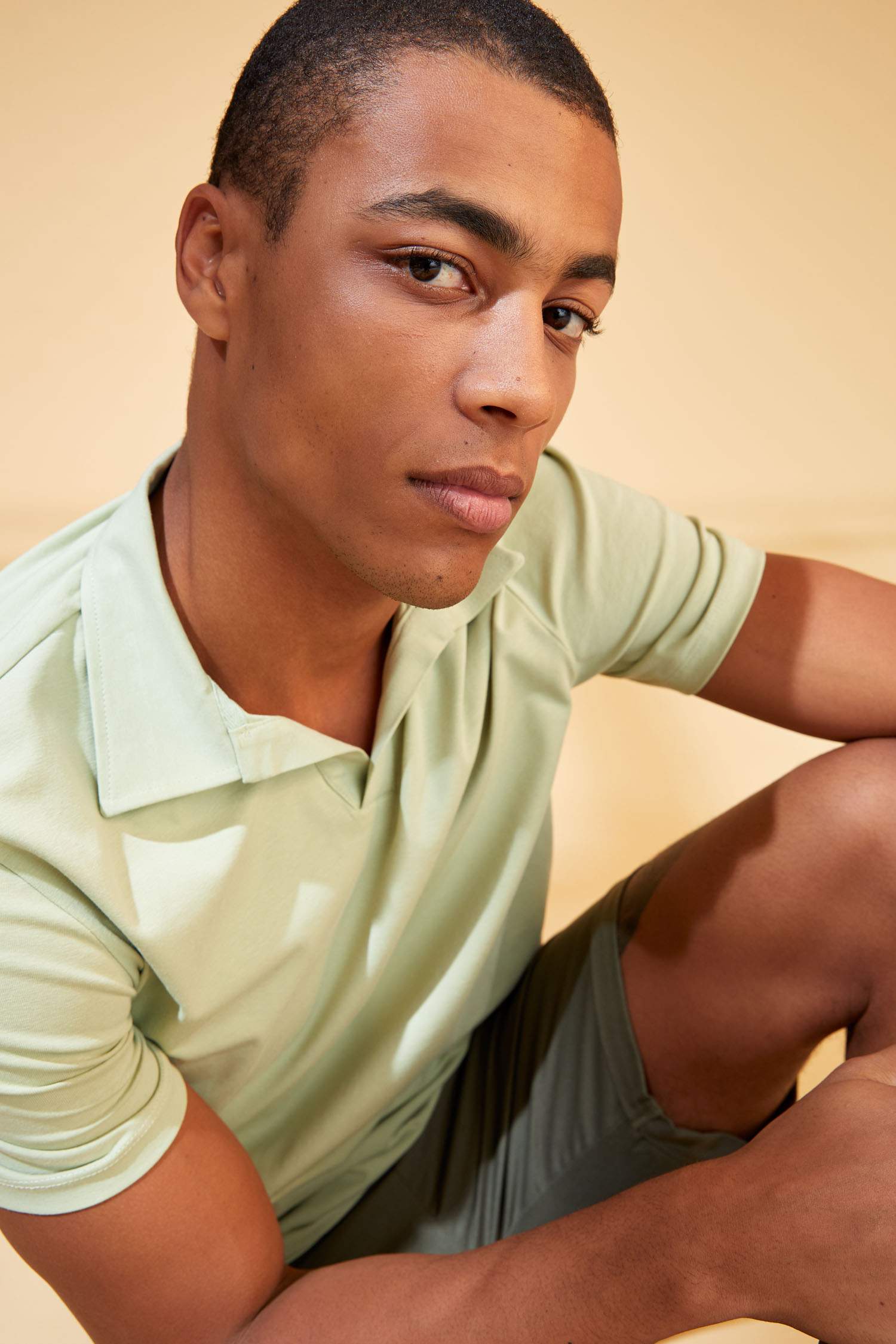 Regular Fit Polo Yaka Basic Kısa Kollu Tişört