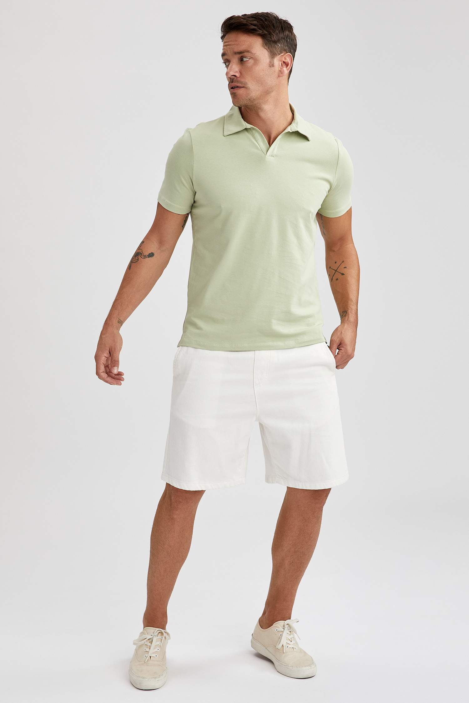 Regular Fit Polo Yaka Basic Kısa Kollu Tişört