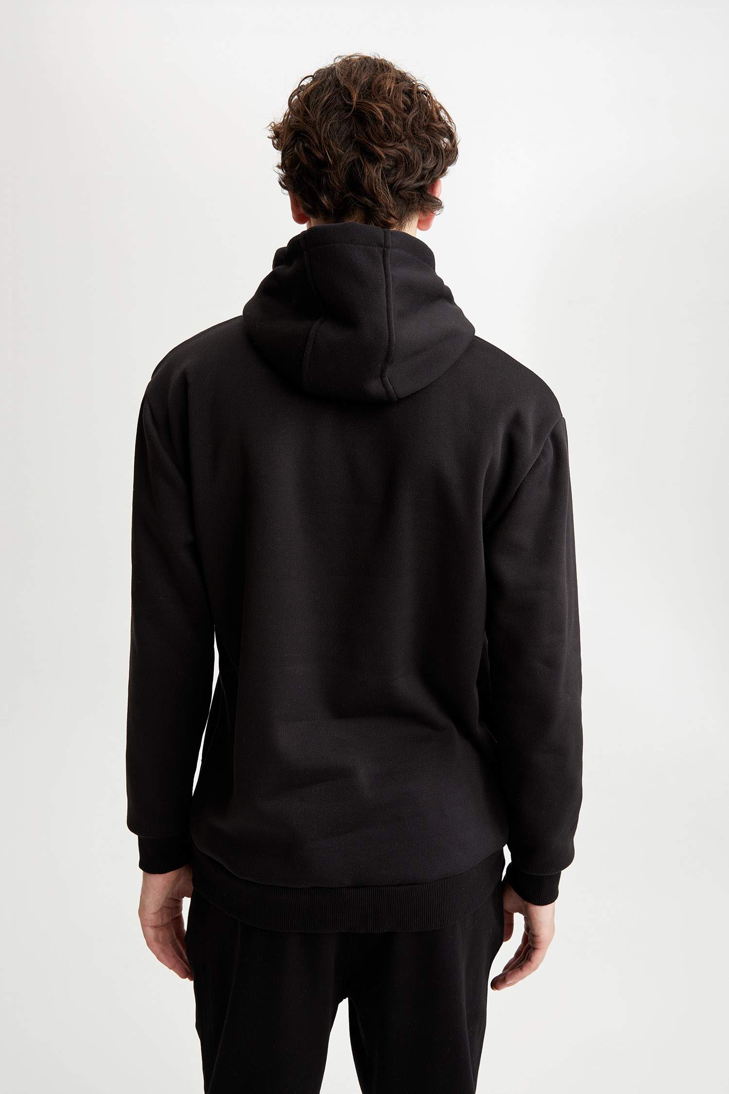 Coool Regular Fit Kapüşonlu Baskılı İçi Yumuşak Tüylü Uzun Kollu Sweatshirt