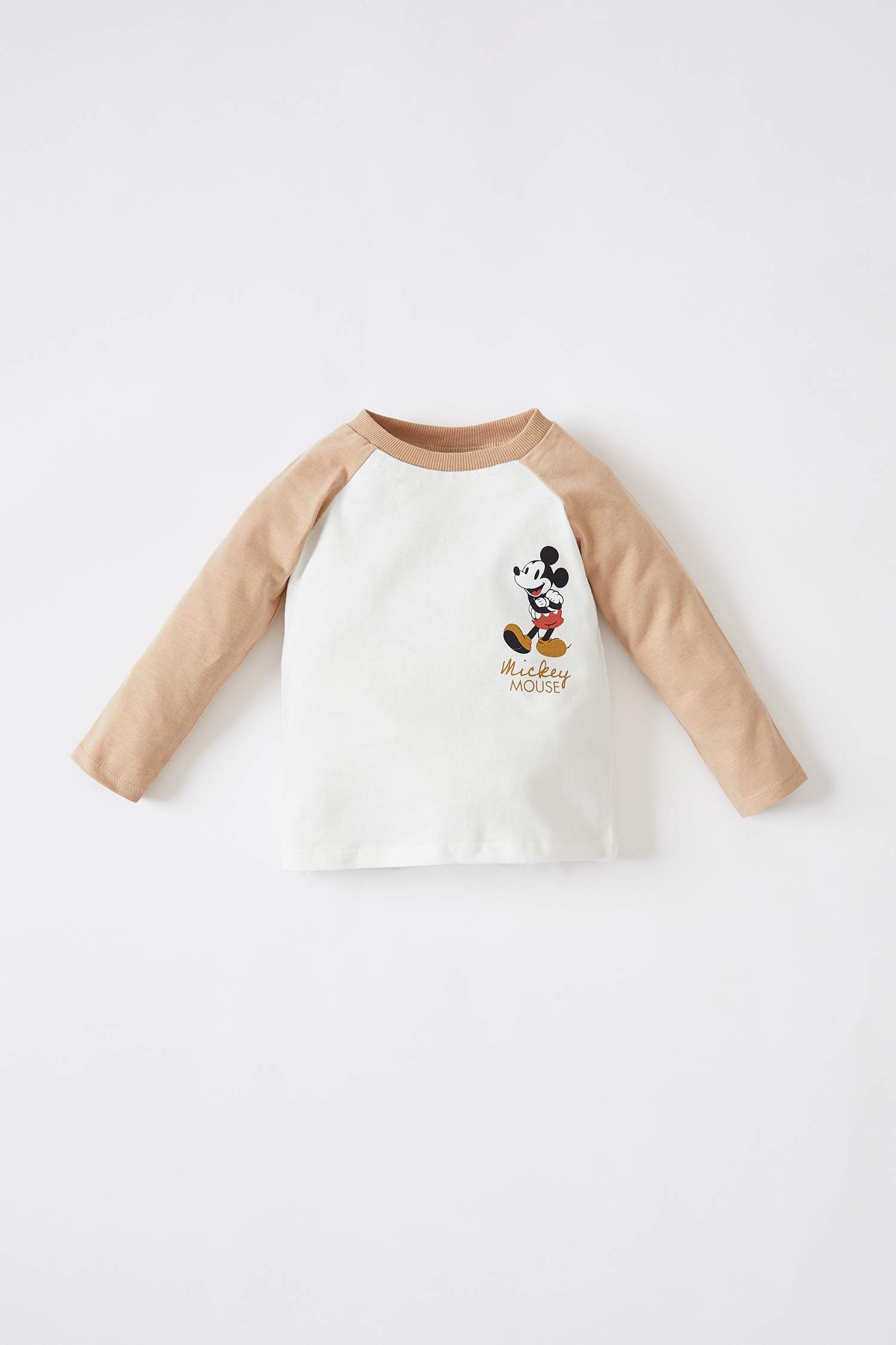 Erkek Bebek Mickey & Minnie Lisanslı Regular Fit Uzun Kollu Tişört