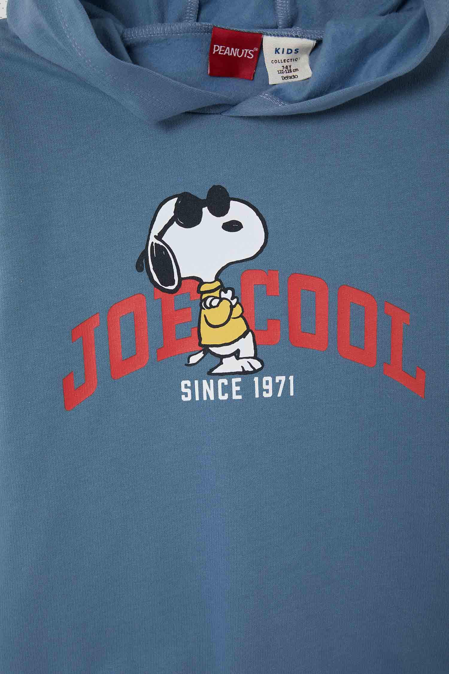 Erkek Çocuk Snoopy Lisanslı Regular Fit Lisanslı Kapüşonlu Sweatshirt