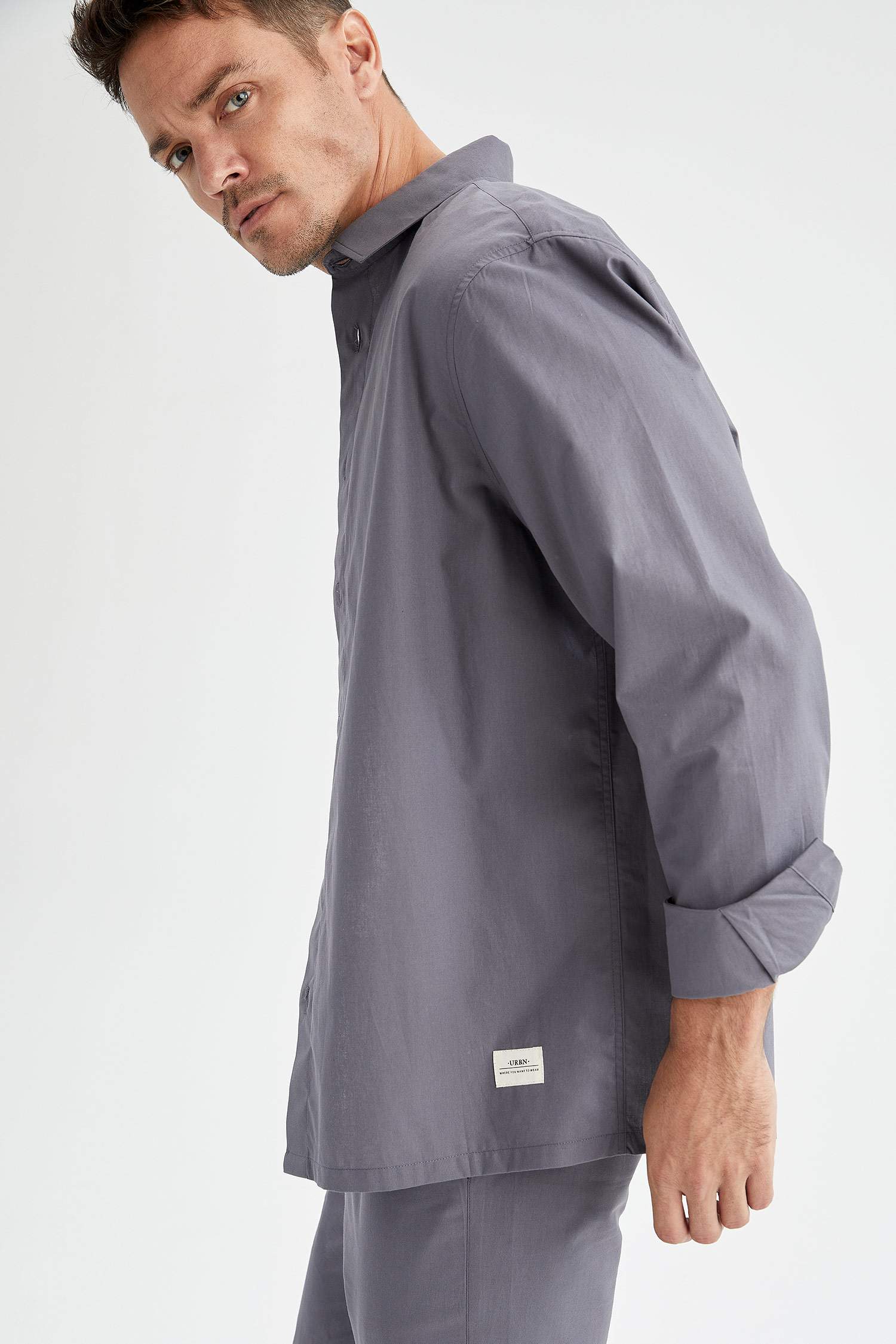 Regular Fit Basic Uzun Kollu Gömlek