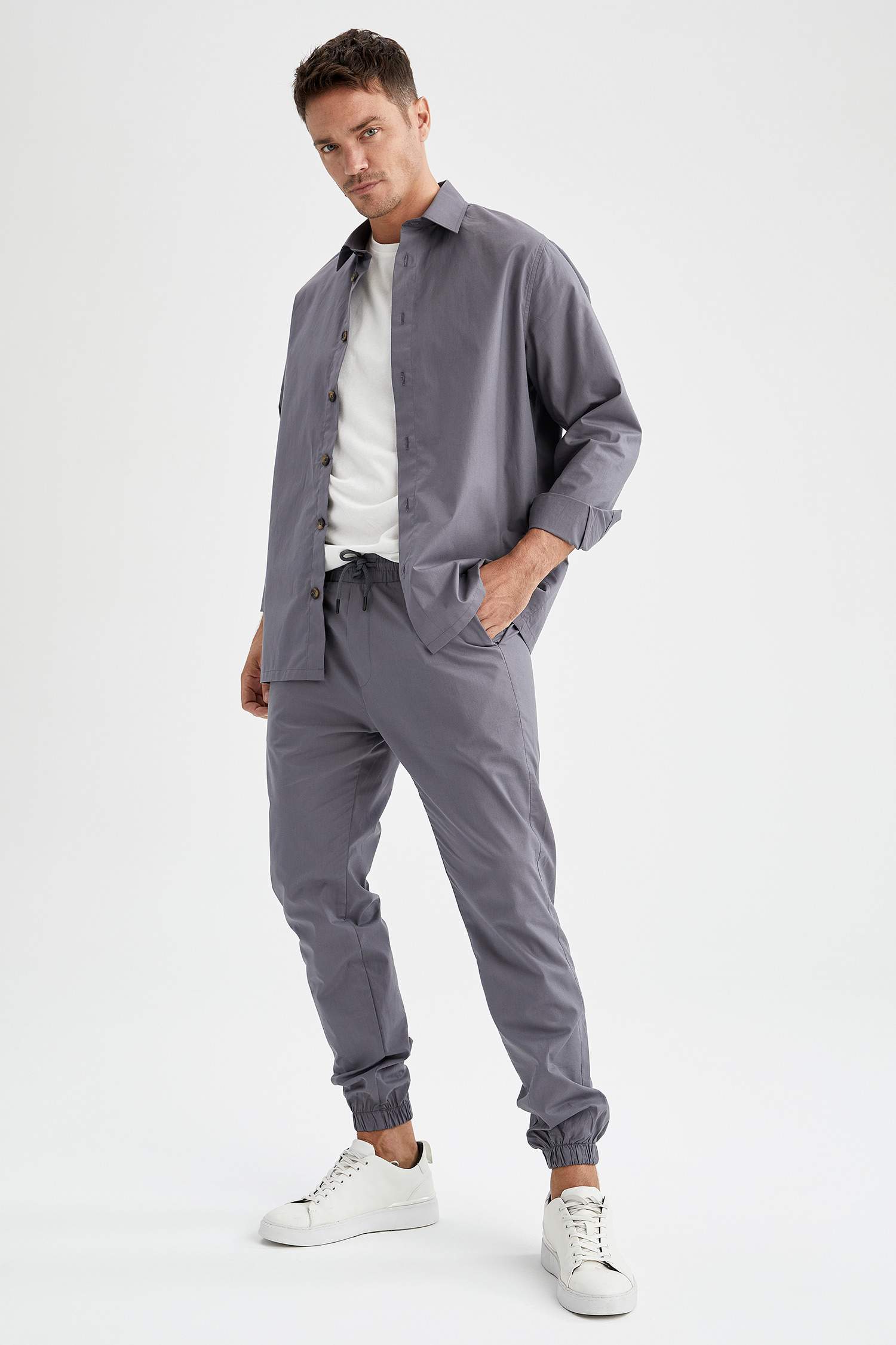 Jogger Fit Poplin Chino Pantolon