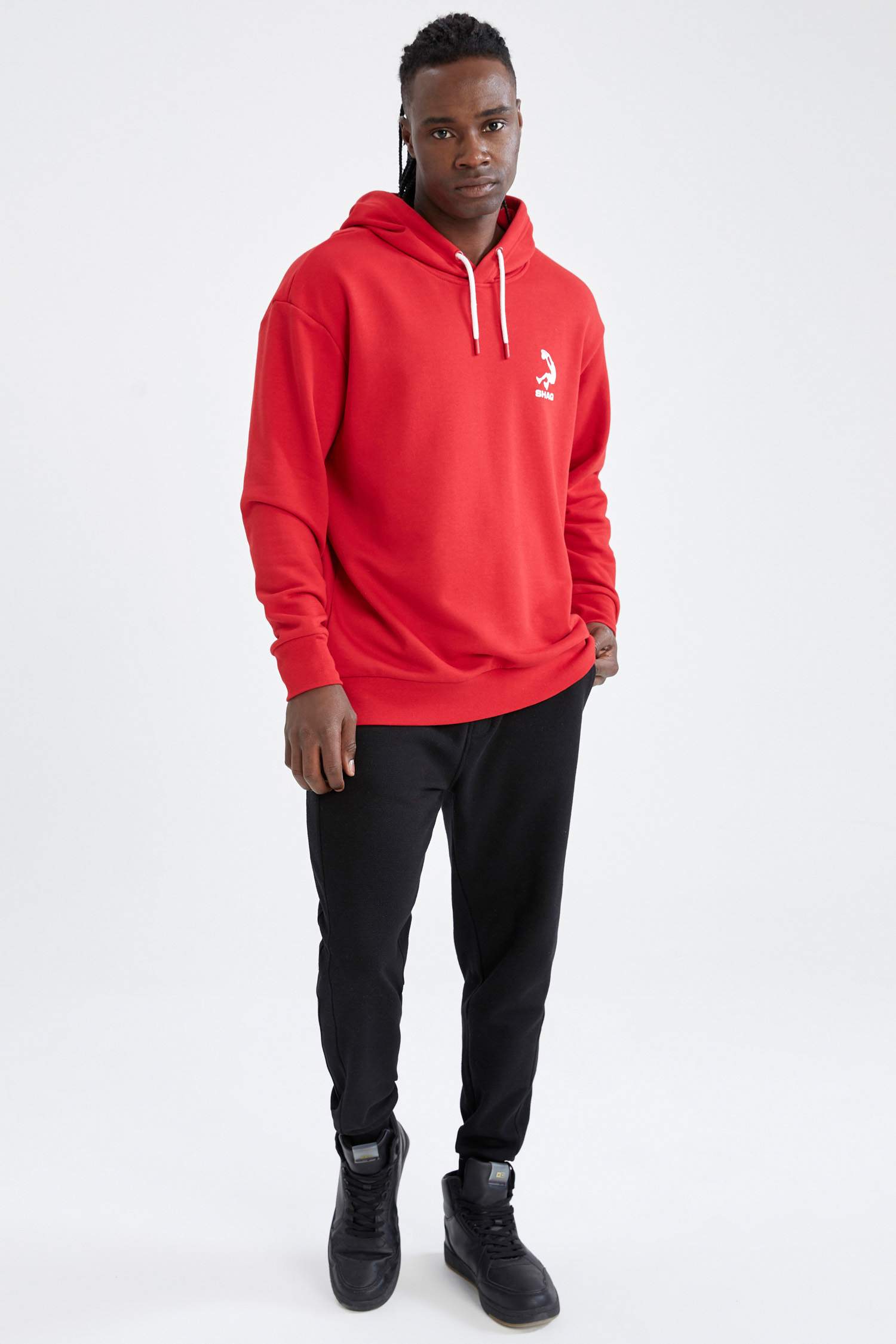 Shaquille O'Neal Lisanslı Oversize Fit Kapüşonlu Sırt Baskılı Sweatshirt