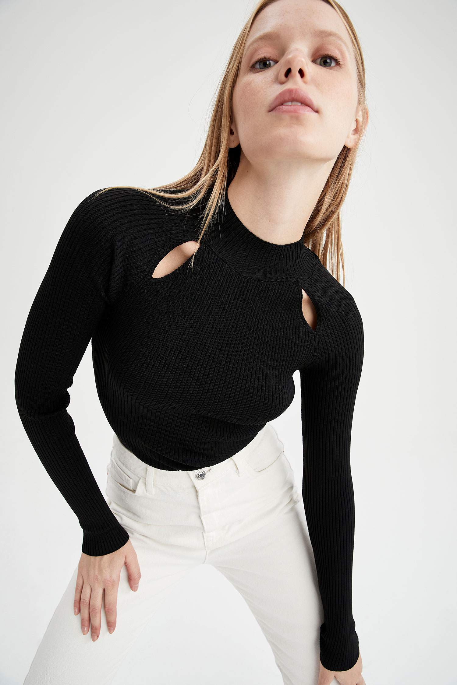Balıkçı Yaka Slim Fit Triko Kazak