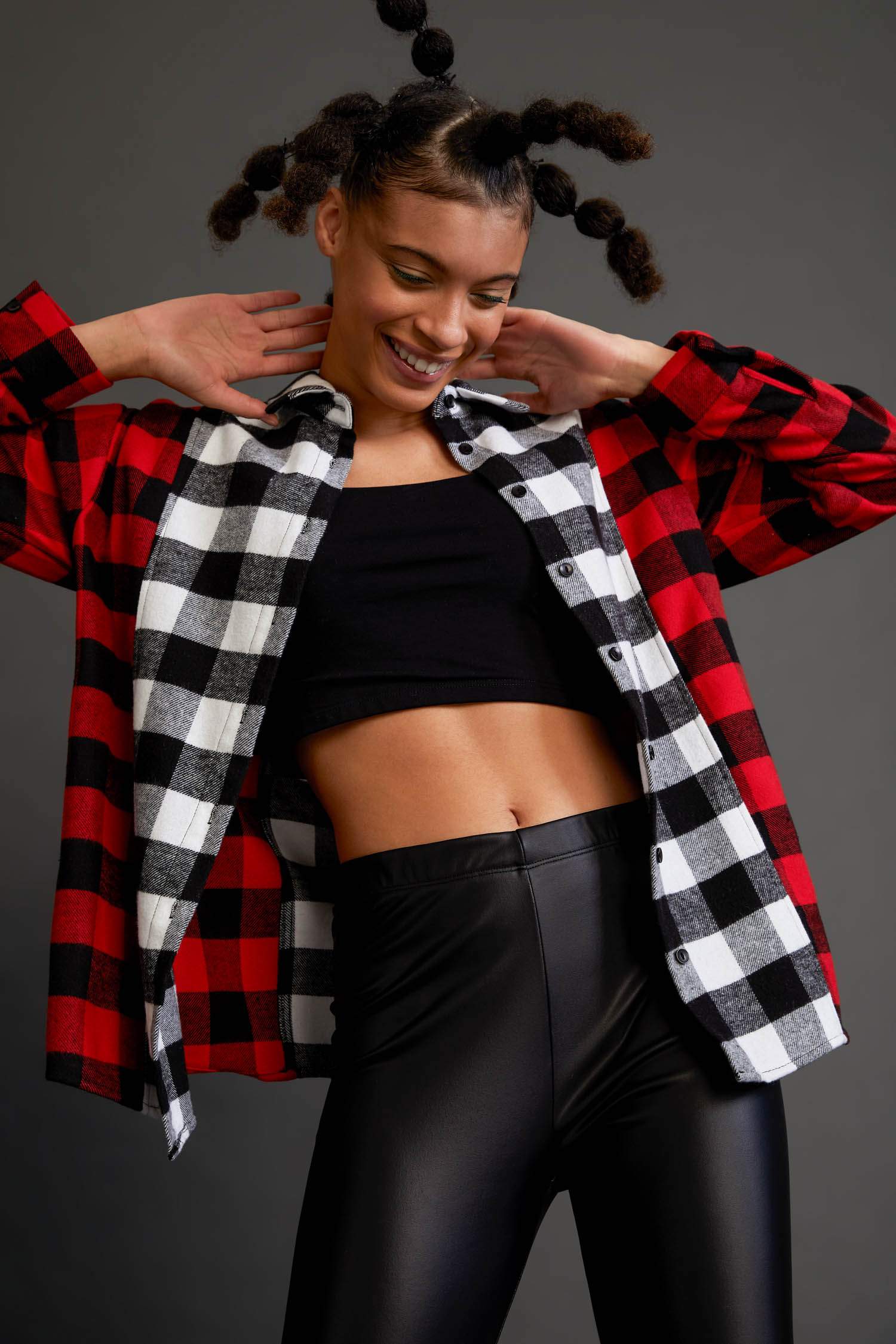 Kareli Oversize Fit Uzun Kollu Flanel Oduncu Gömlek