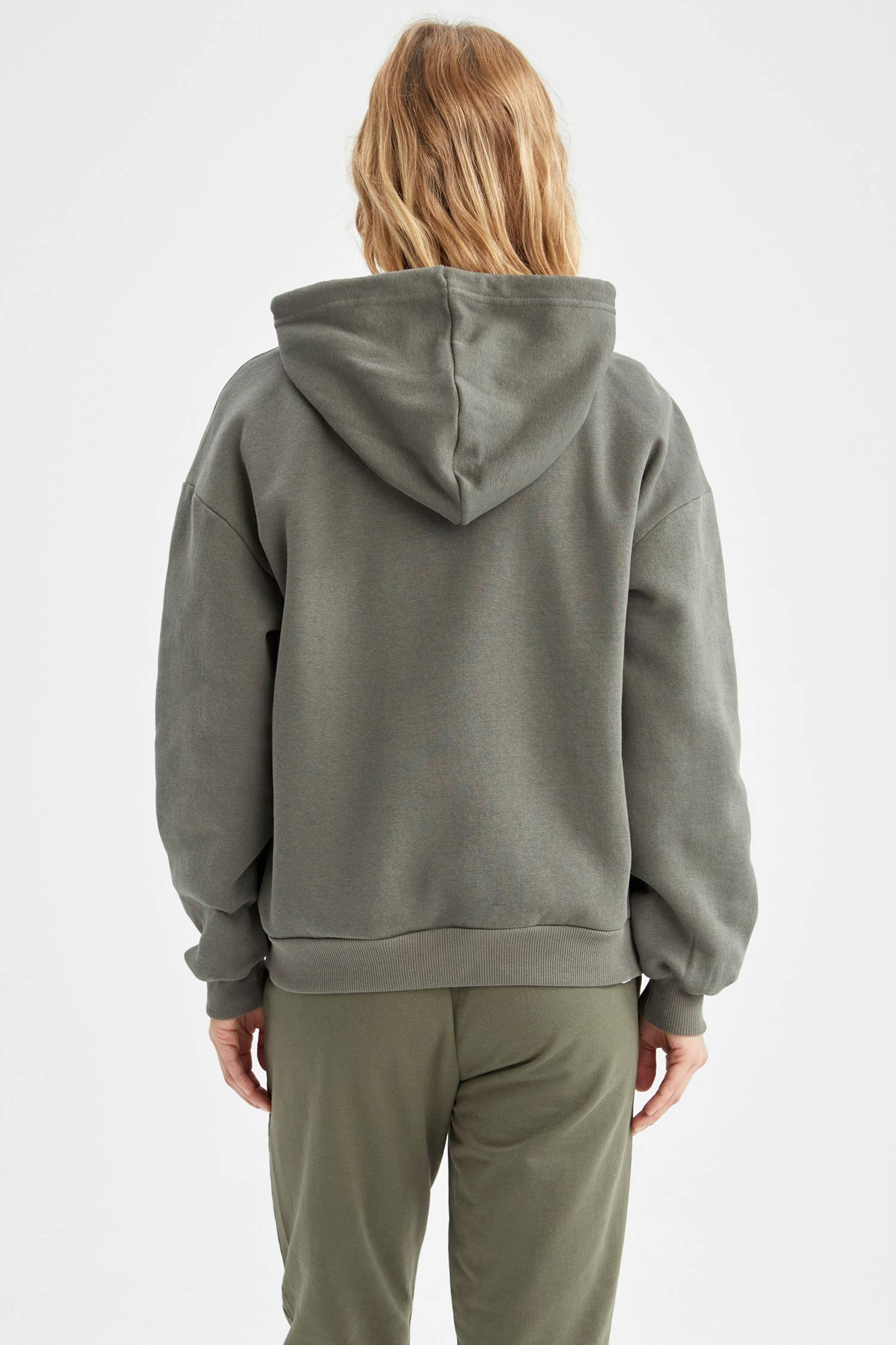 Kapüşonlu Baskılı Relax Fit İçi Yumuşak Tüylü Sweatshirt