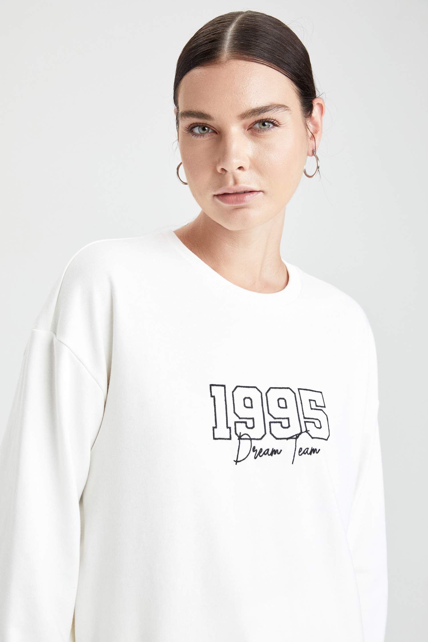 Regular Fit Baskılı Sweat Tunik