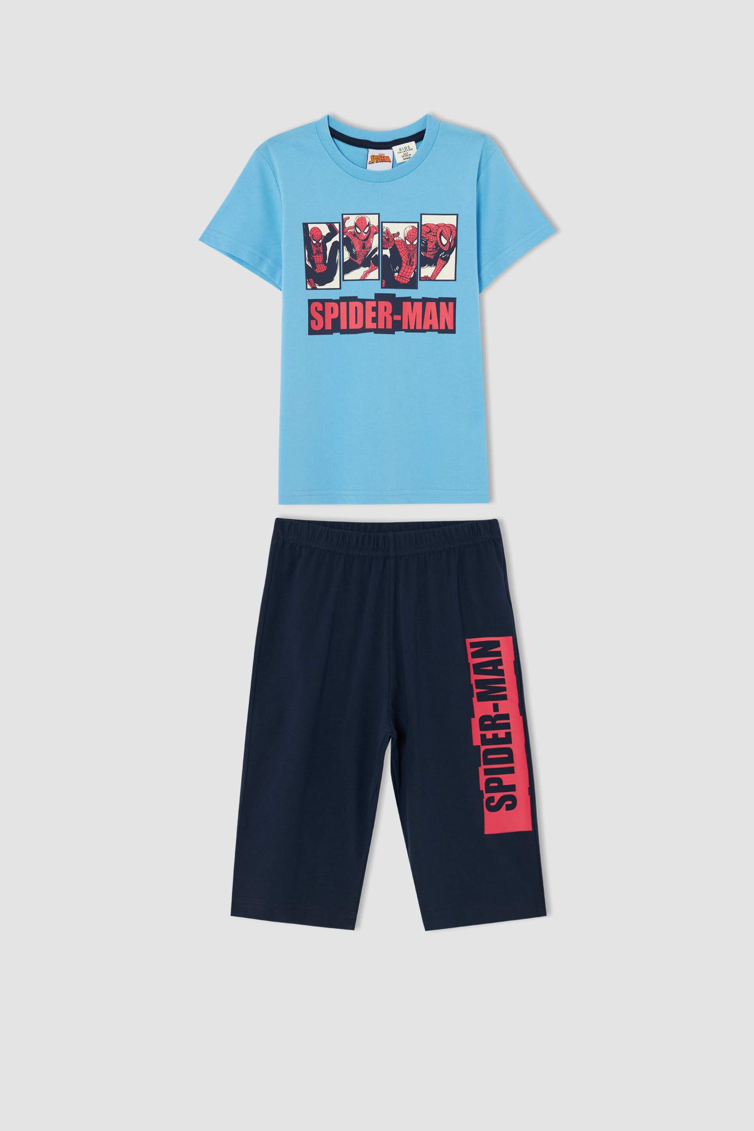 Erkek Çocuk Spider Man Lisanslı Kısa Kollu Pijama Takımı