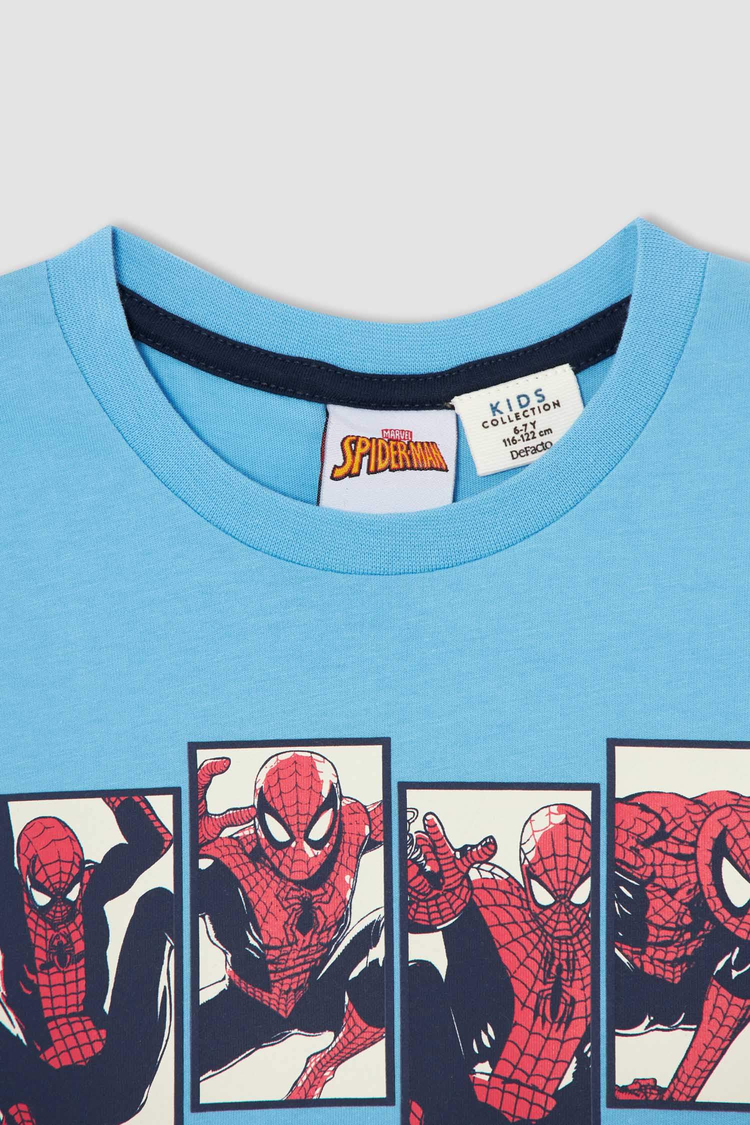 Erkek Çocuk Spider Man Lisanslı Kısa Kollu Pijama Takımı