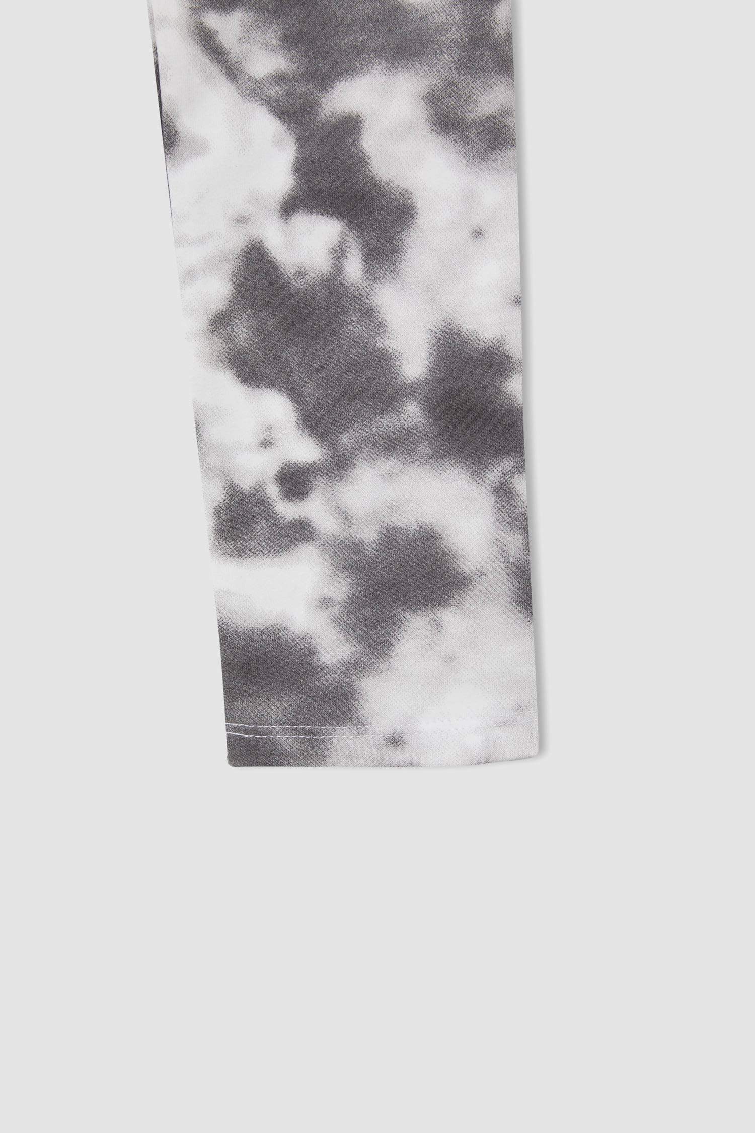 Kız Çocuk Regular Fit Batik Desenli Uzun Tayt