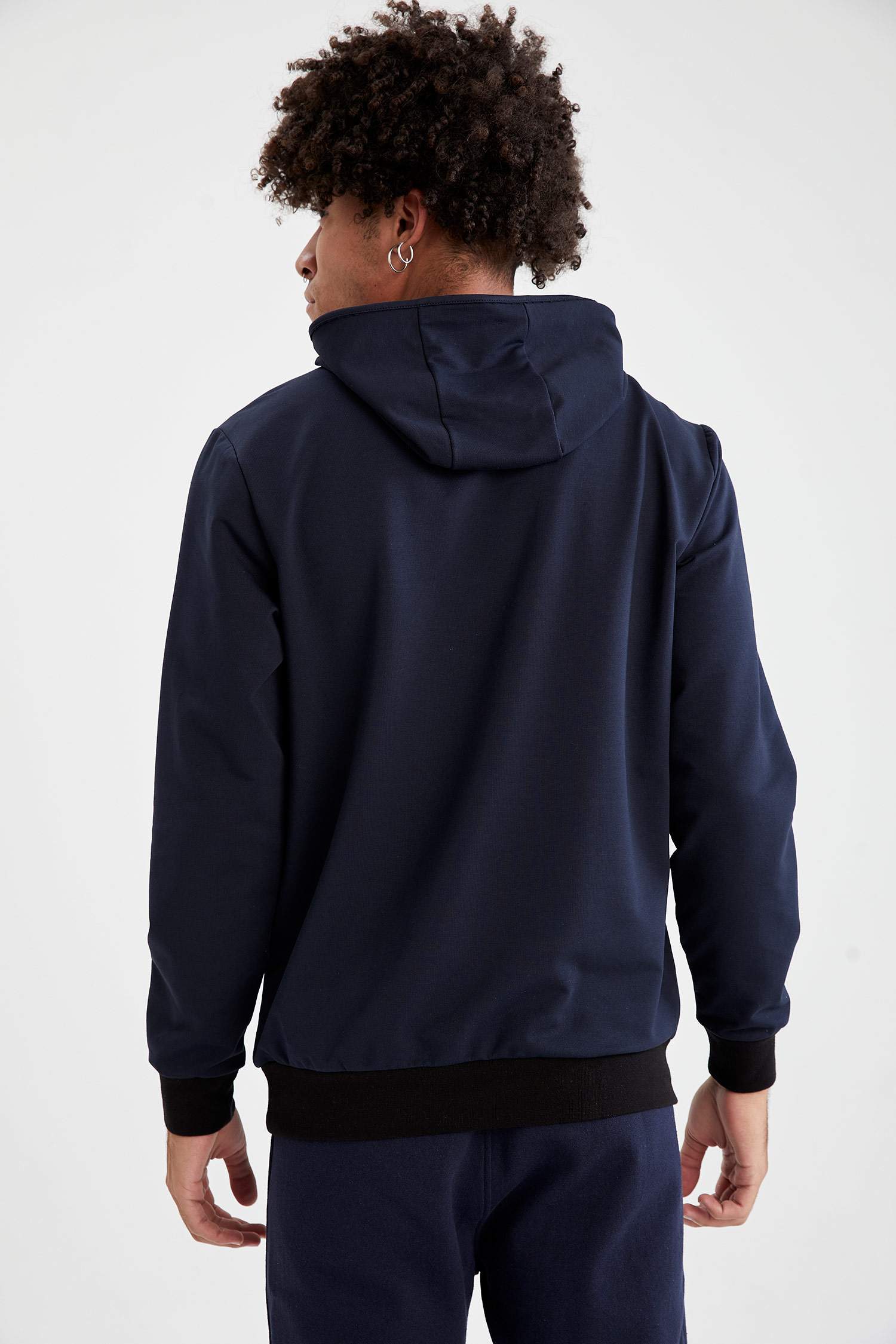 Slim Fit Kapüşonlu Pamuklu Sweatshirt