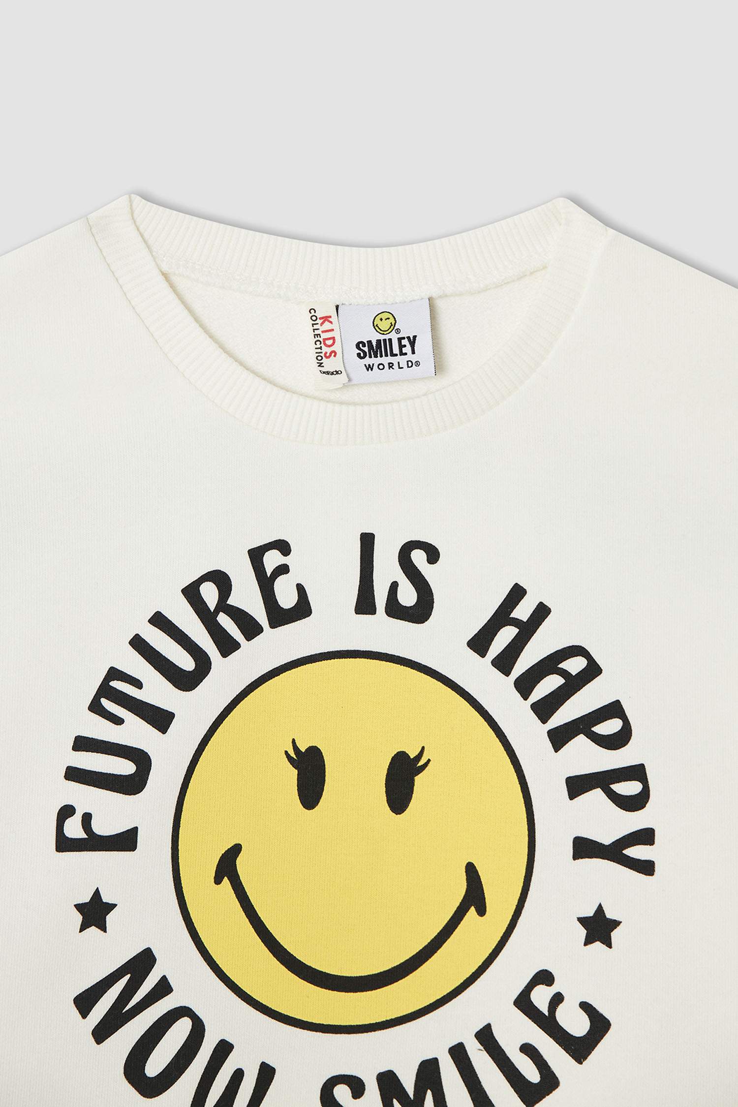 Kız Çocuk SmileyWorld Lisanslı Crop Sweatshirt