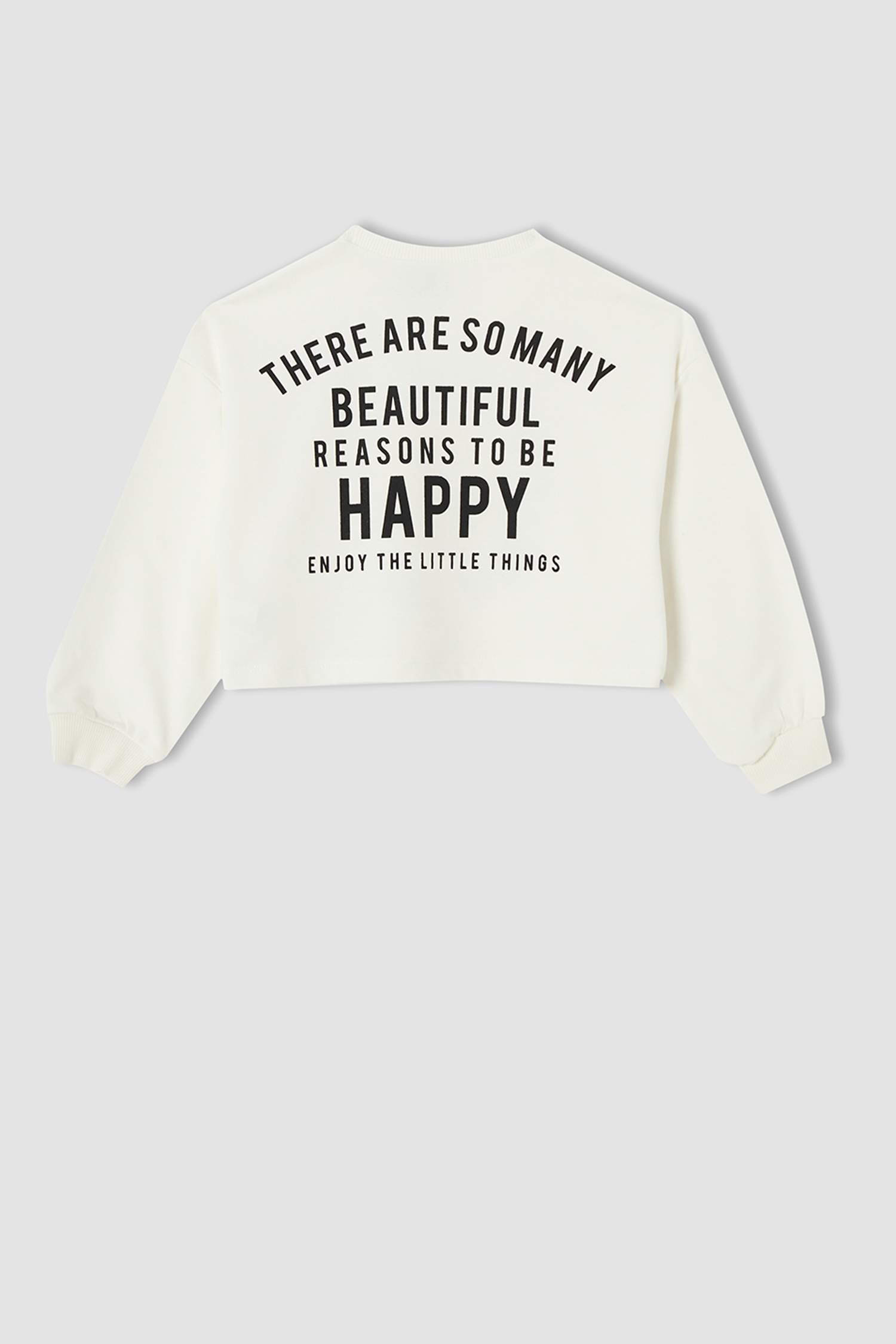Kız Çocuk SmileyWorld Lisanslı Crop Sweatshirt