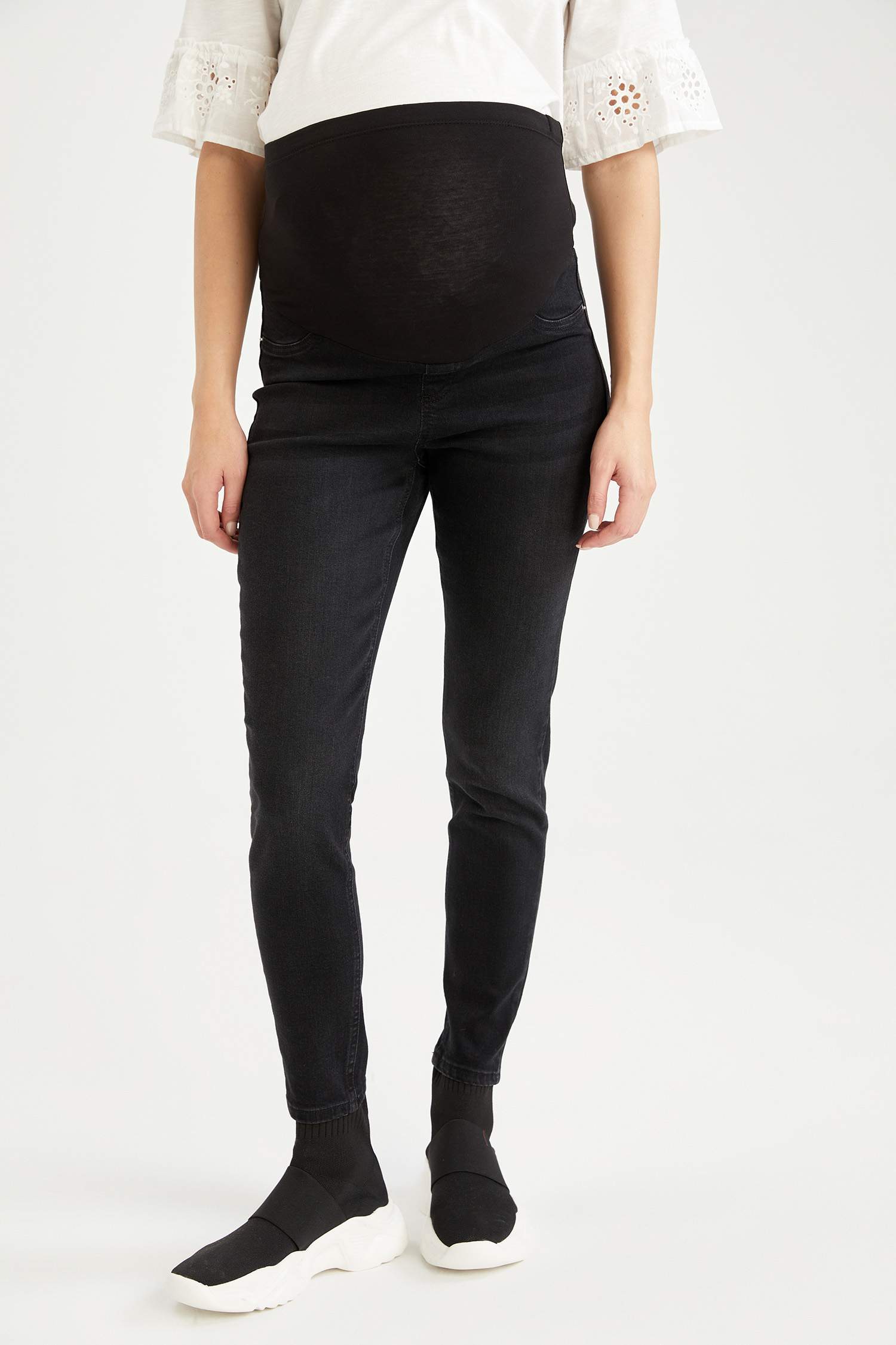 Hamile Skinny Fit Yüksek Bel Jean Pantolon