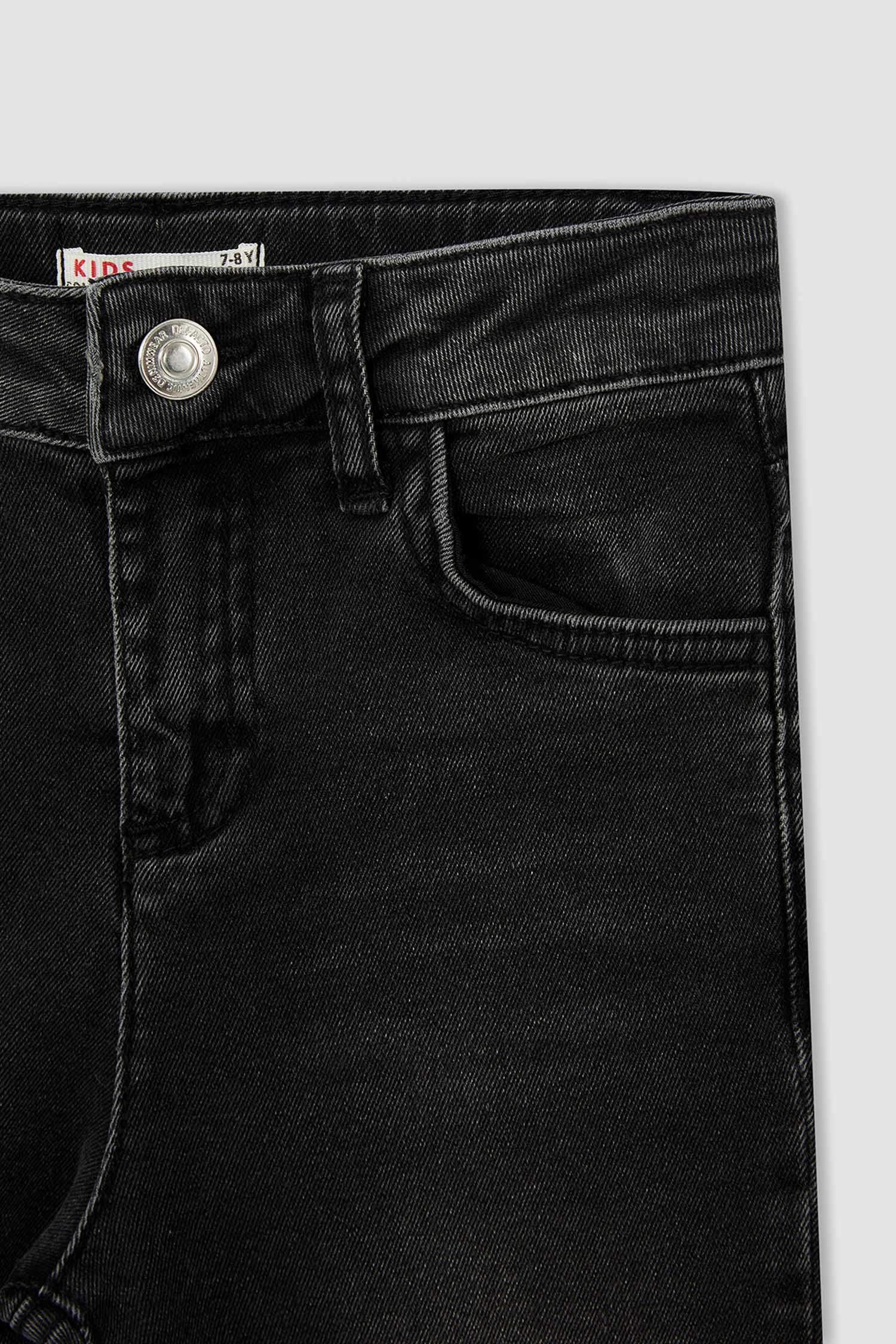 Kız Çocuk İspanyol Paça Jean Pantolon