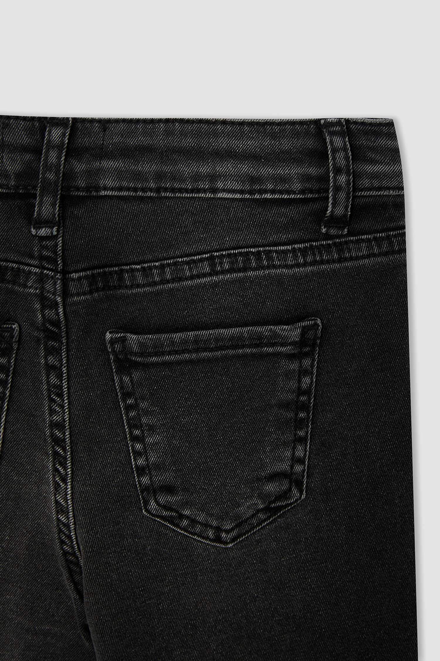 Kız Çocuk İspanyol Paça Jean Pantolon