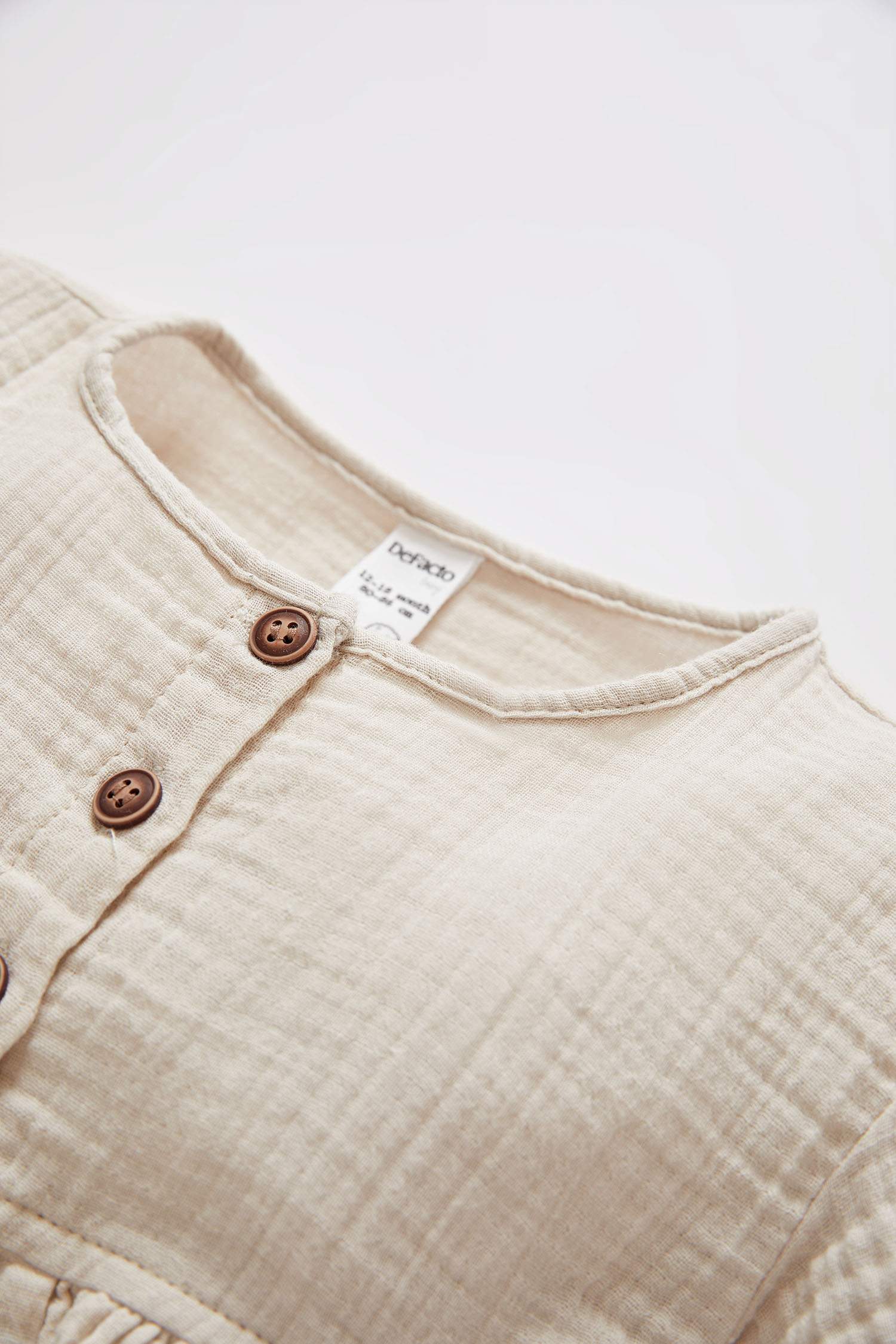 Kız Bebek Regular Fit Kısa Kollu Muslin Elbise