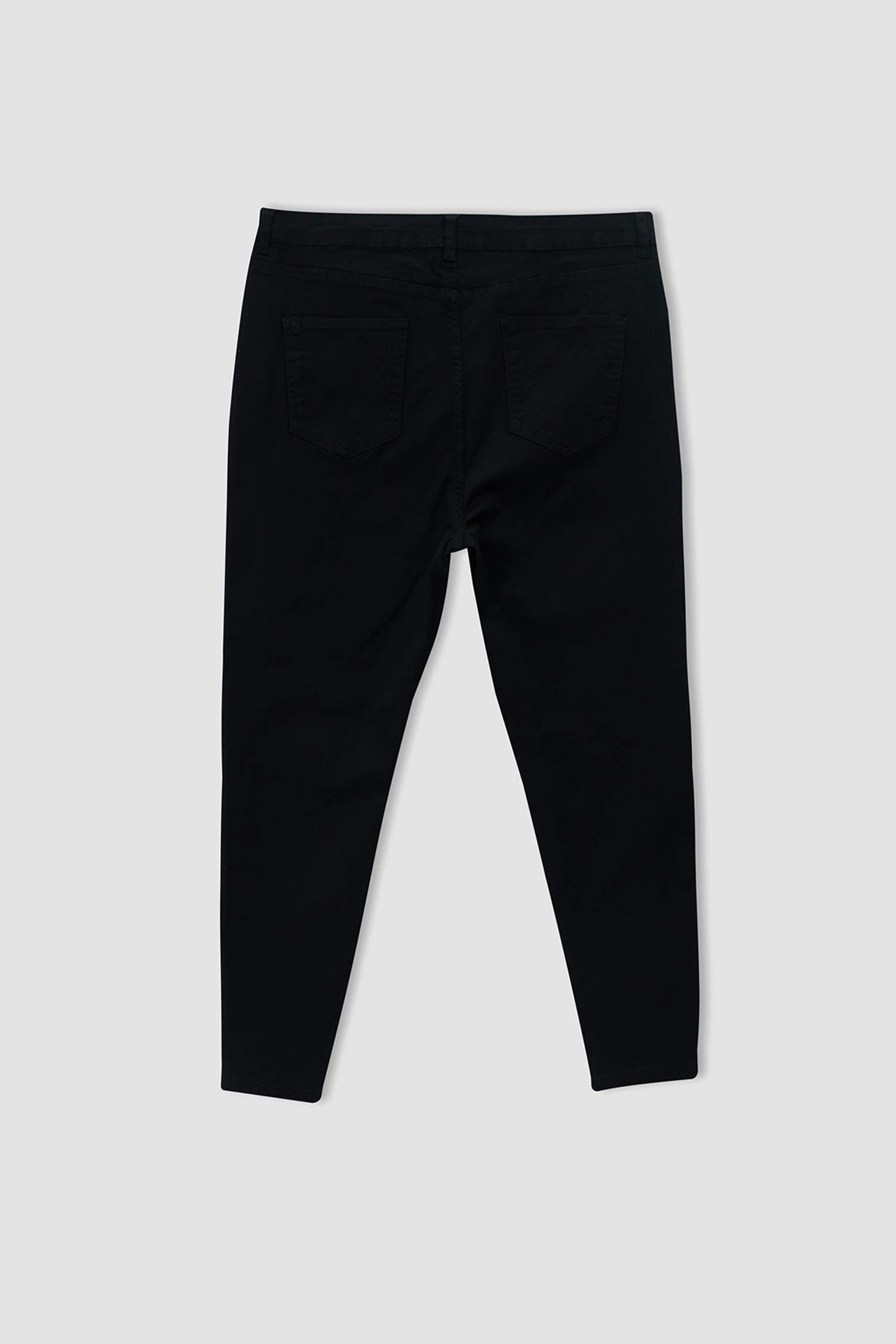 Skinny Fit Büyük Beden Dokuma Pantolon