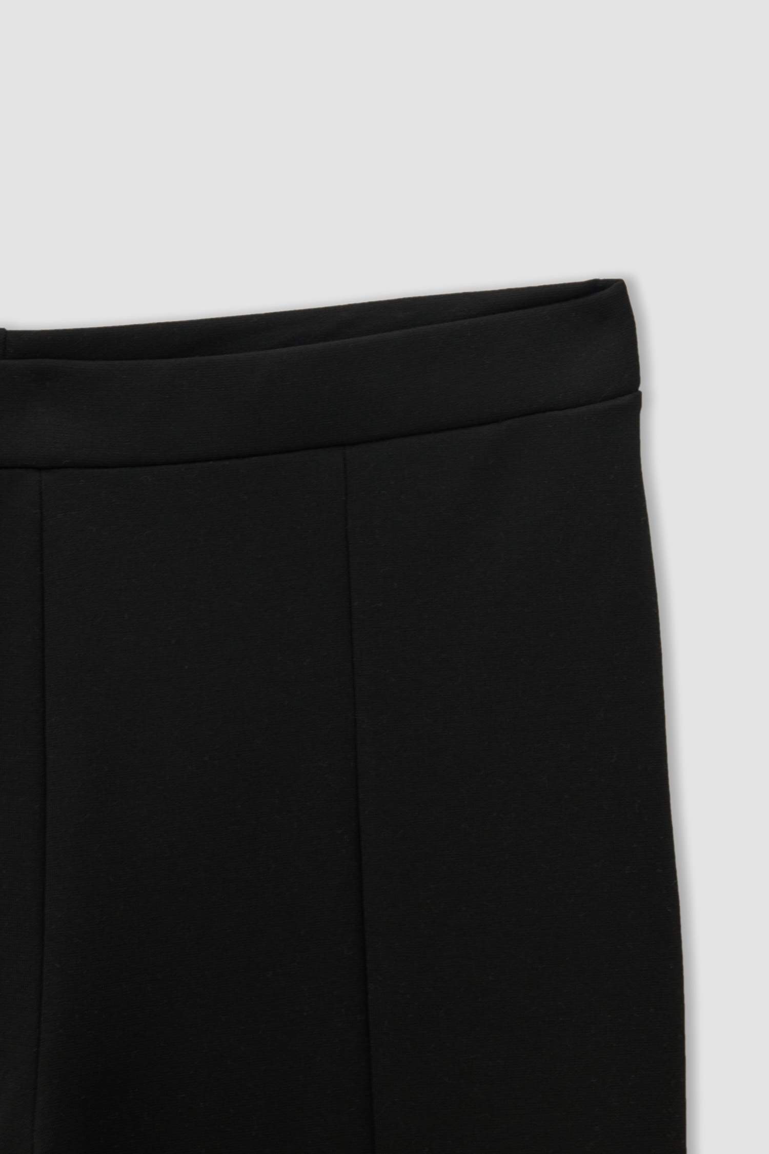 Paça Detaylı Skinny Fit Büyük Beden Tayt