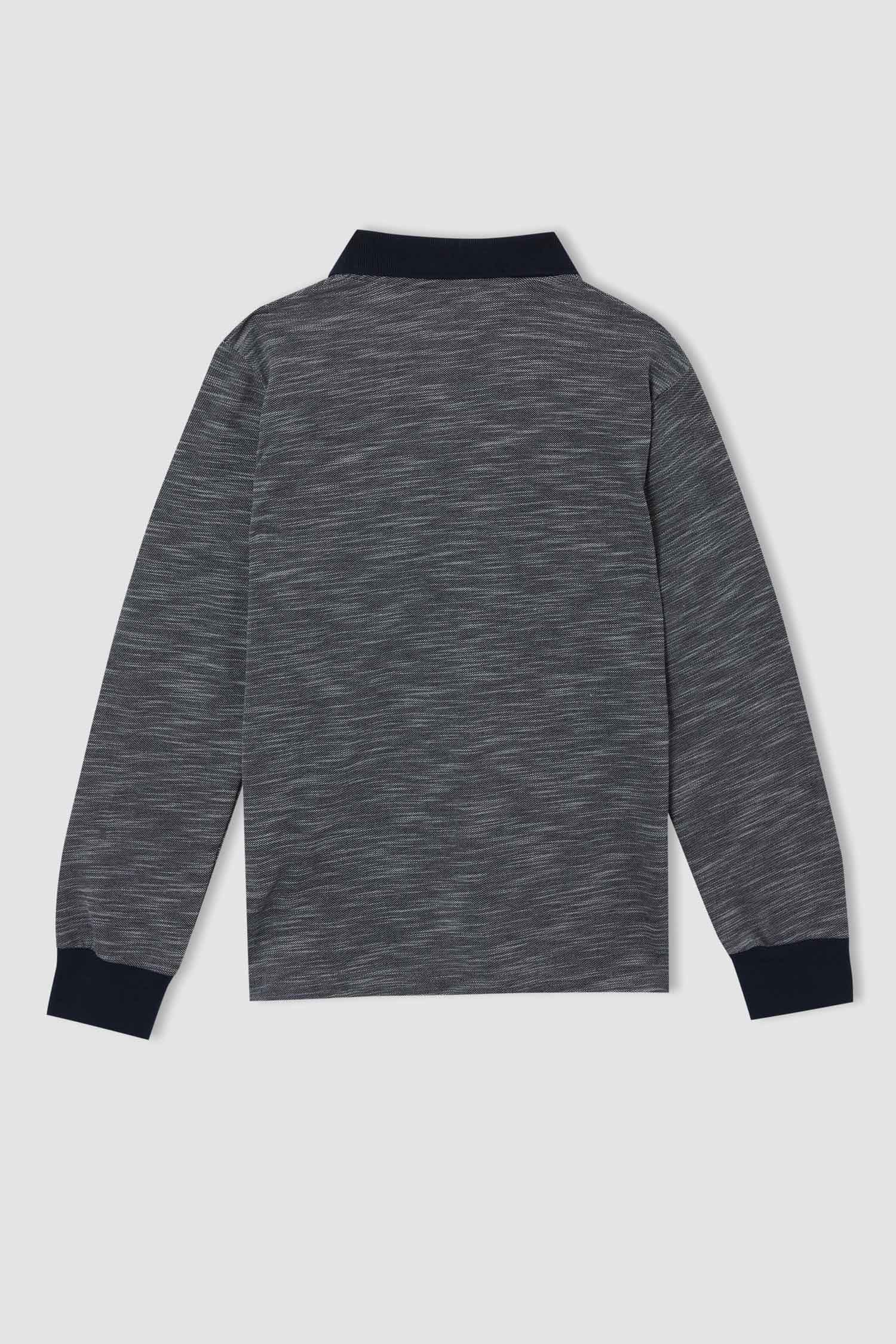 Erkek Çocuk Basic Polo Yaka Uzun Kollu Tişört