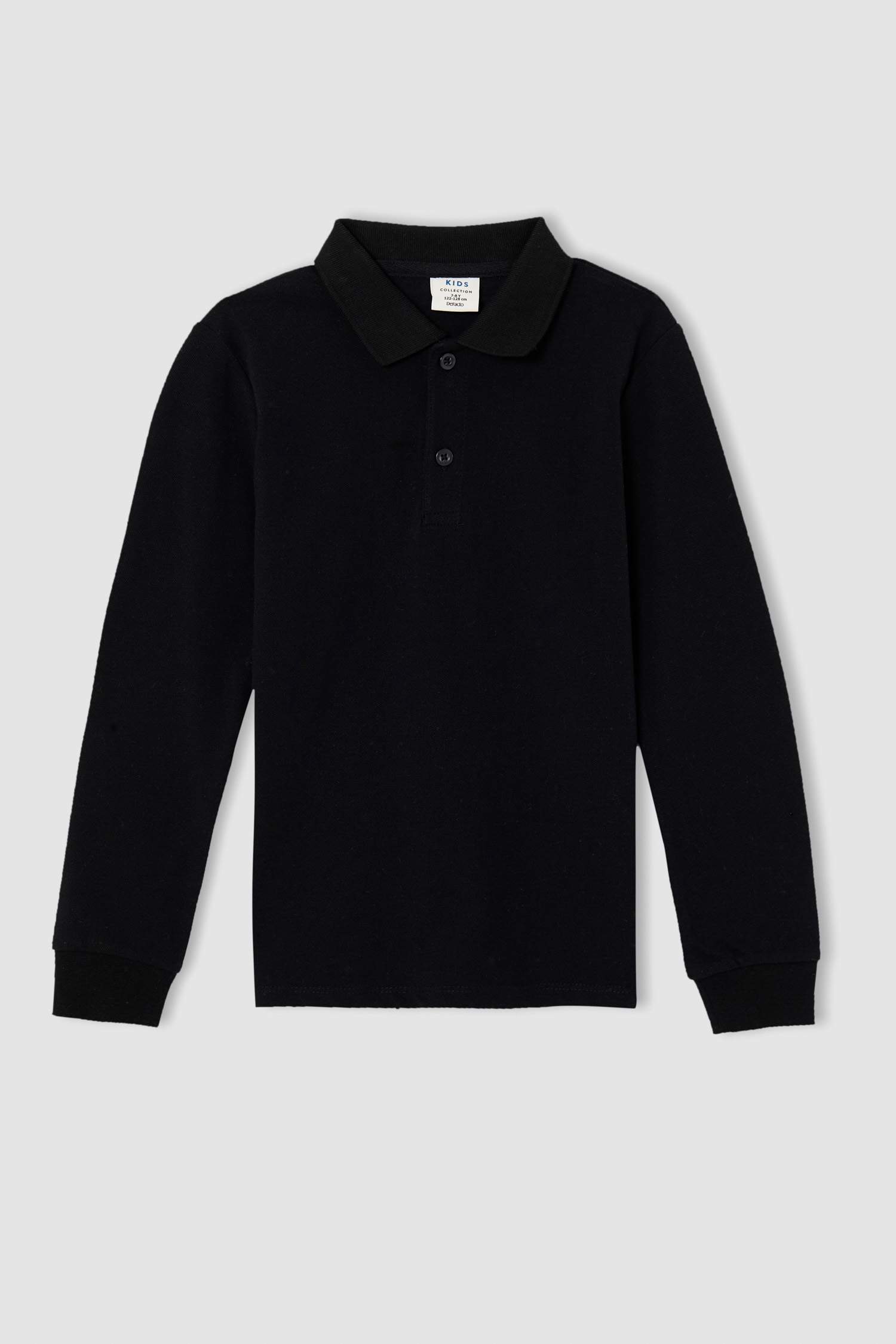 Erkek Çocuk Basic Polo Yaka Uzun Kollu Tişört