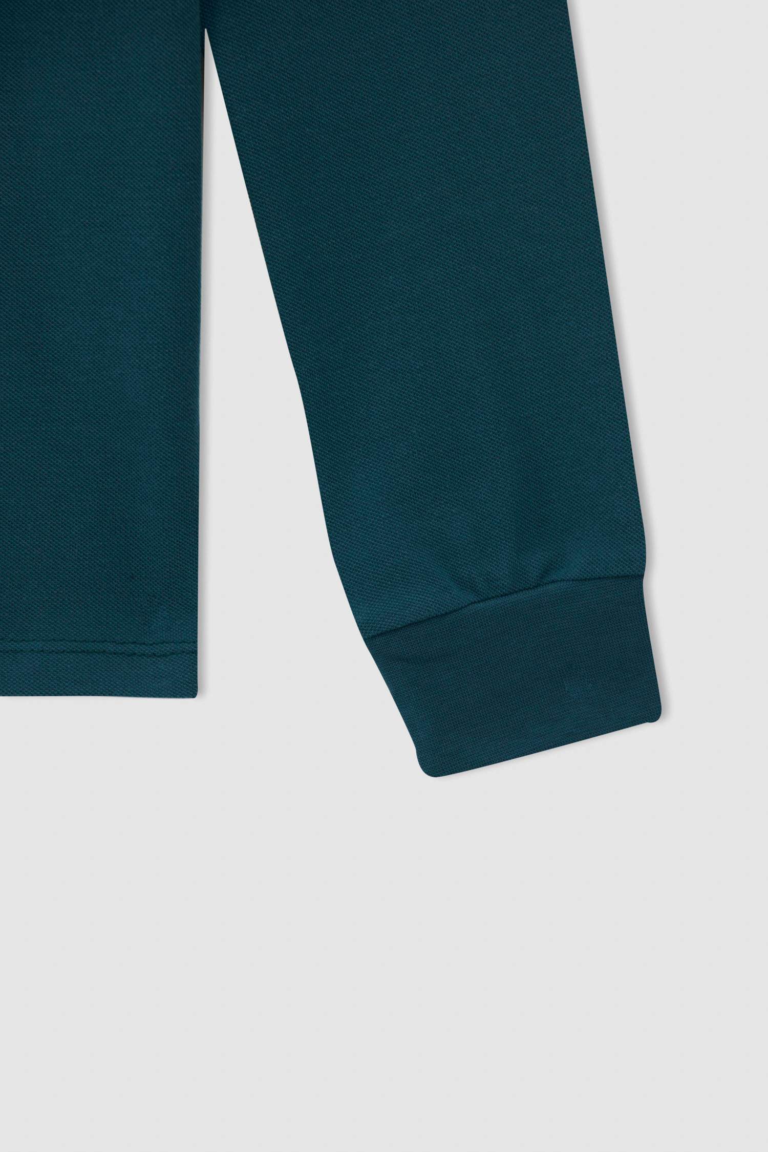 Erkek Çocuk Basic Polo Yaka Uzun Kollu Tişört