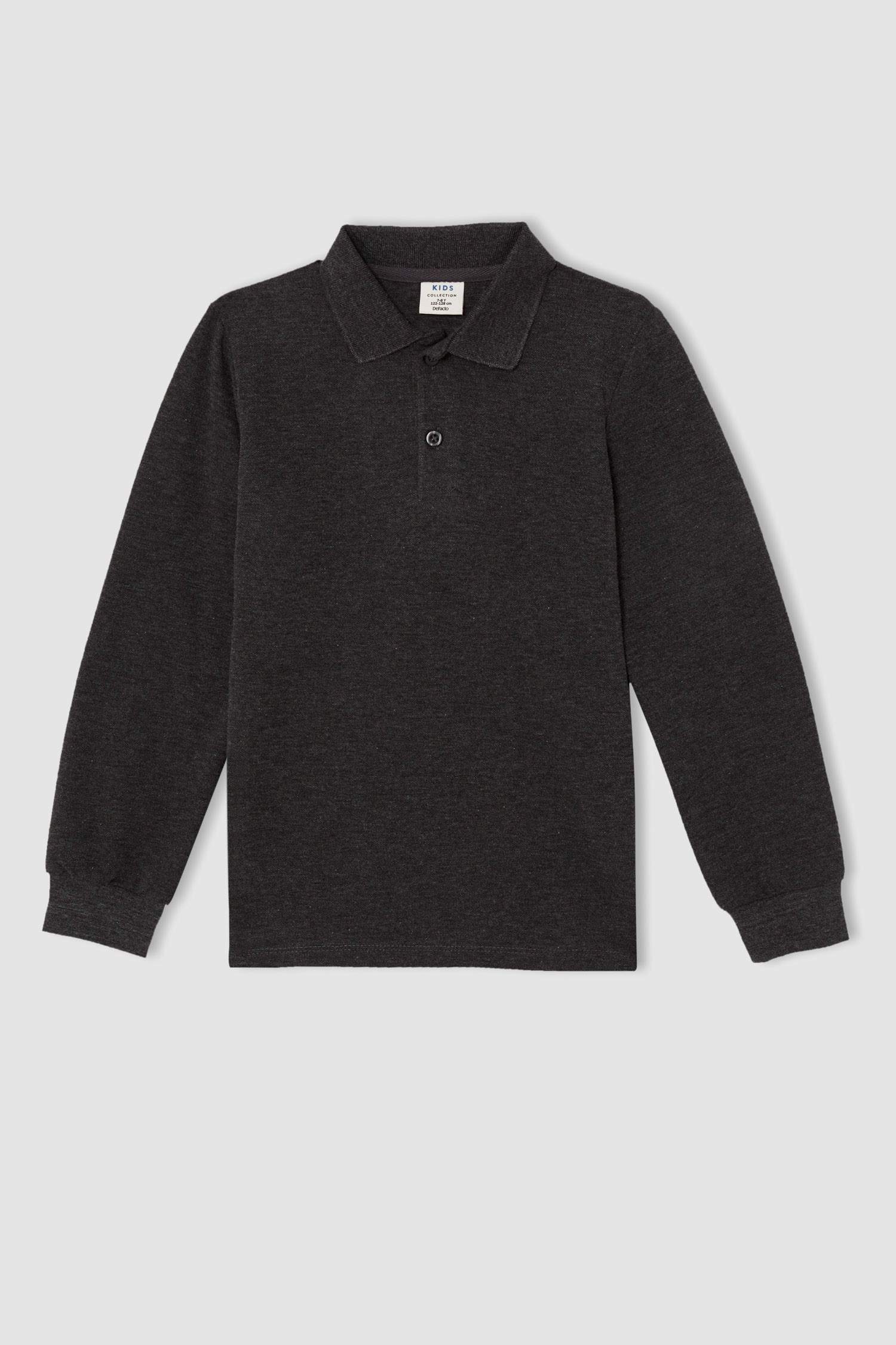 Erkek Çocuk Regular Polo Yaka Uzun Kollu Tişört