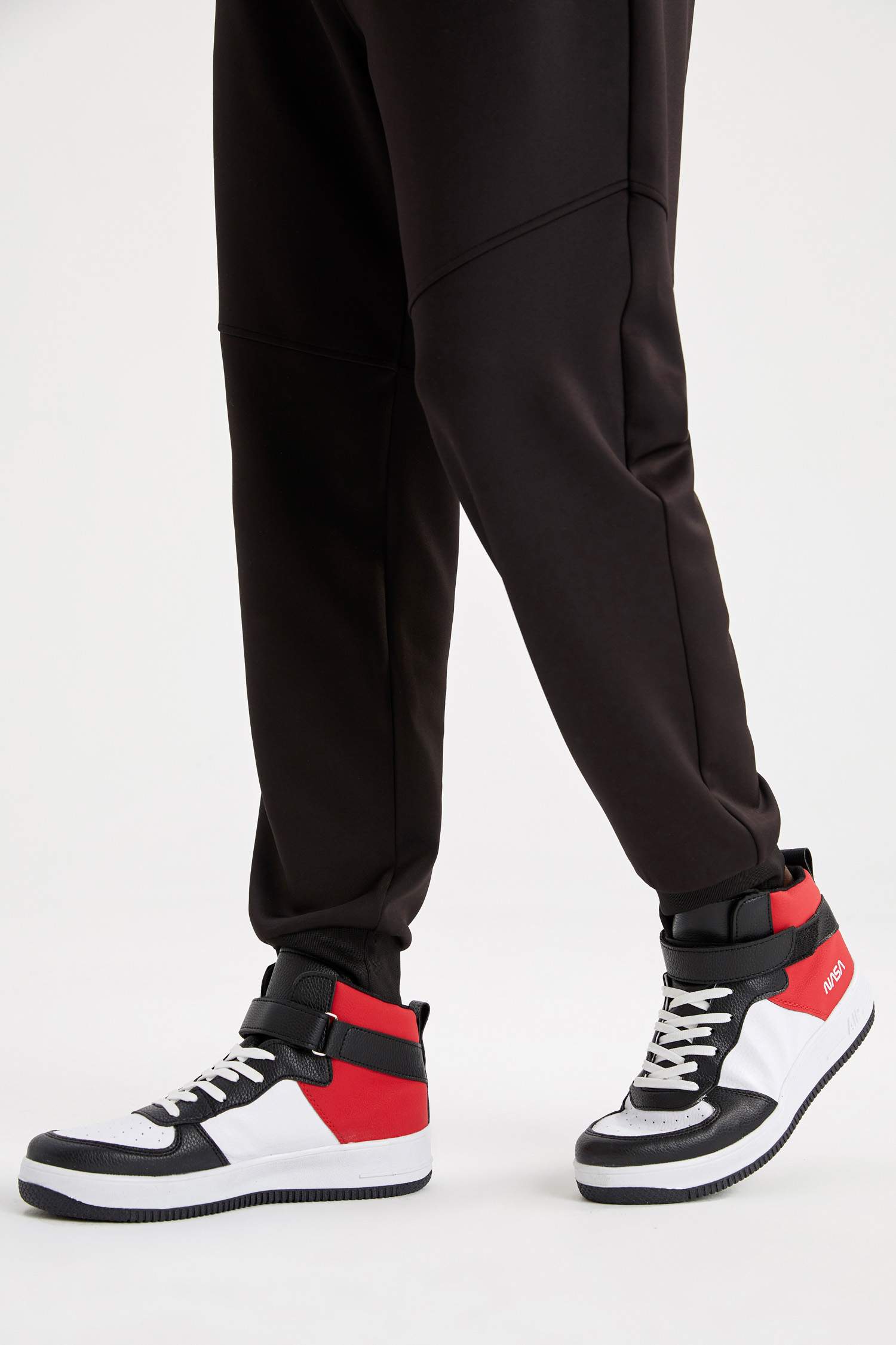 Erkek Nasa Lisanslı Suni Deri Bağcıklı Bilekli Sneaker Spor Ayakkabı