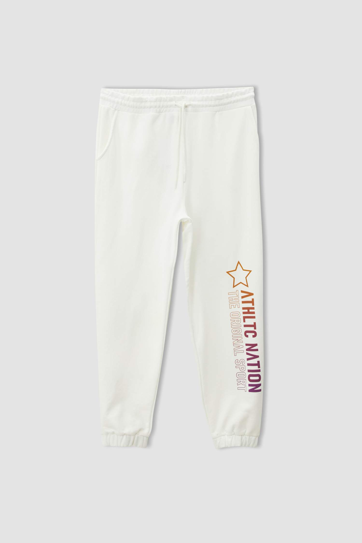 Bağcıklı Baskılı Oversize Fit Büyük Beden Jogger Eşofman Altı