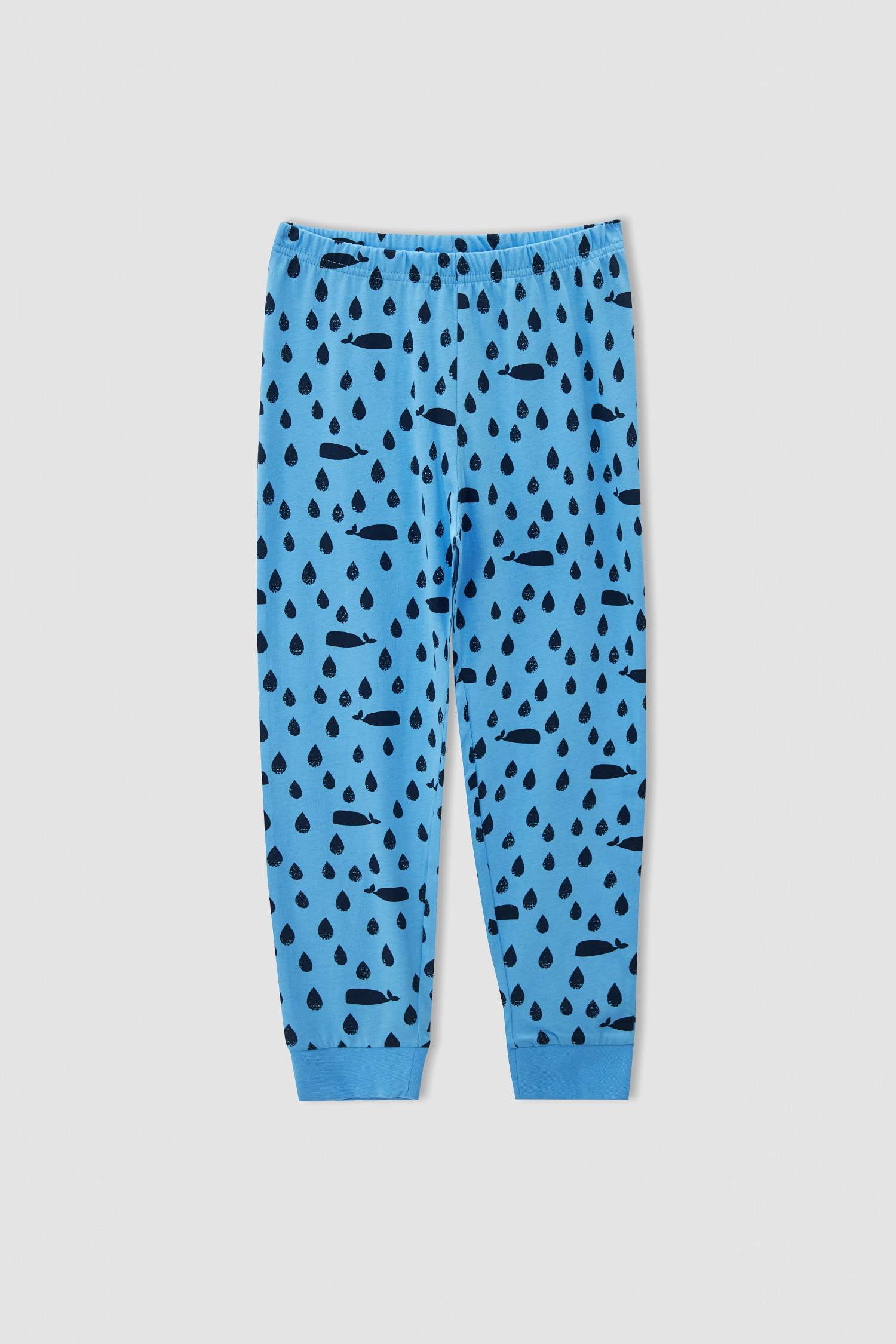 Erkek Çocuk Balina Baskılı Kısa Kollu Pijama Takımı