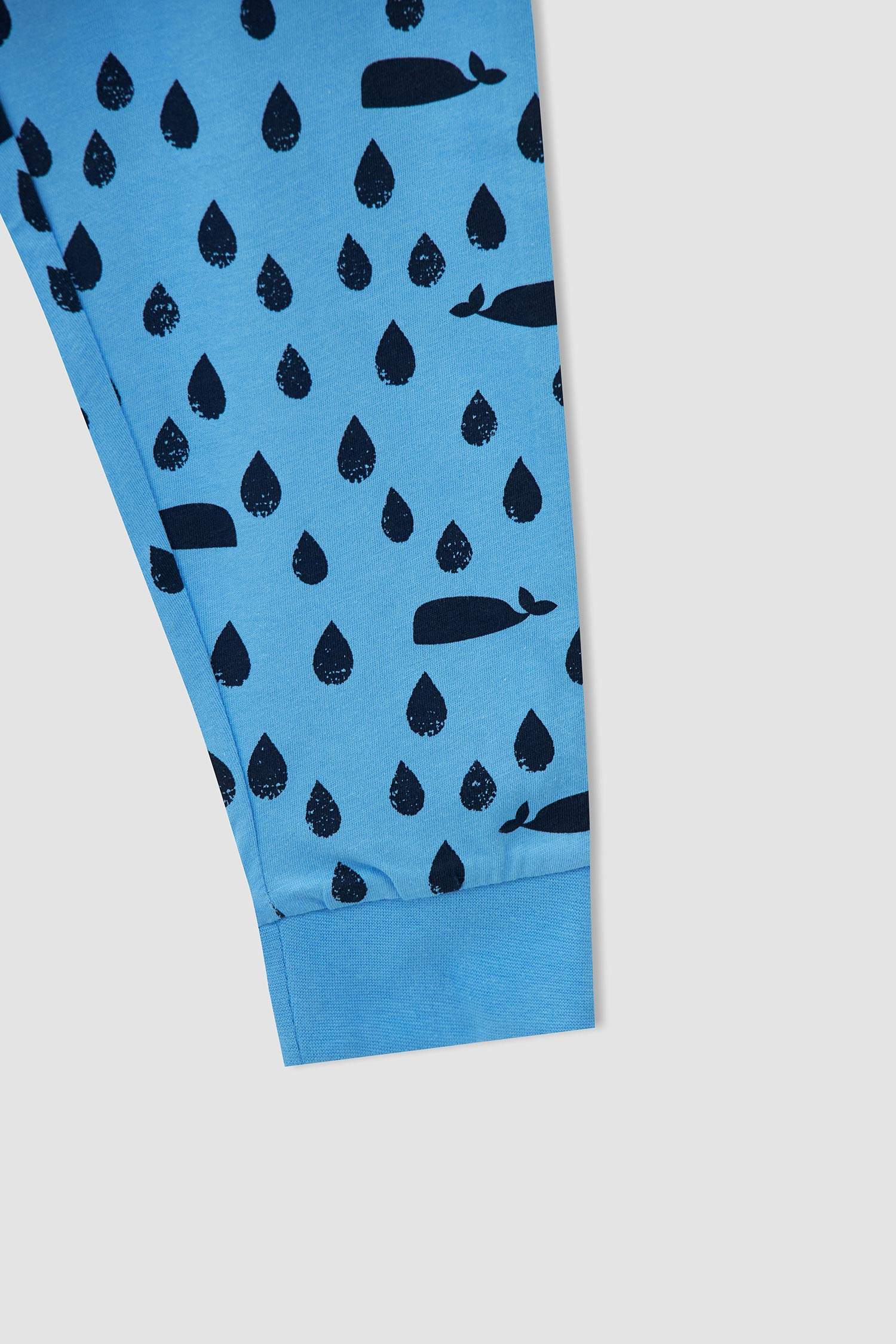Erkek Çocuk Balina Baskılı Kısa Kollu Pijama Takımı