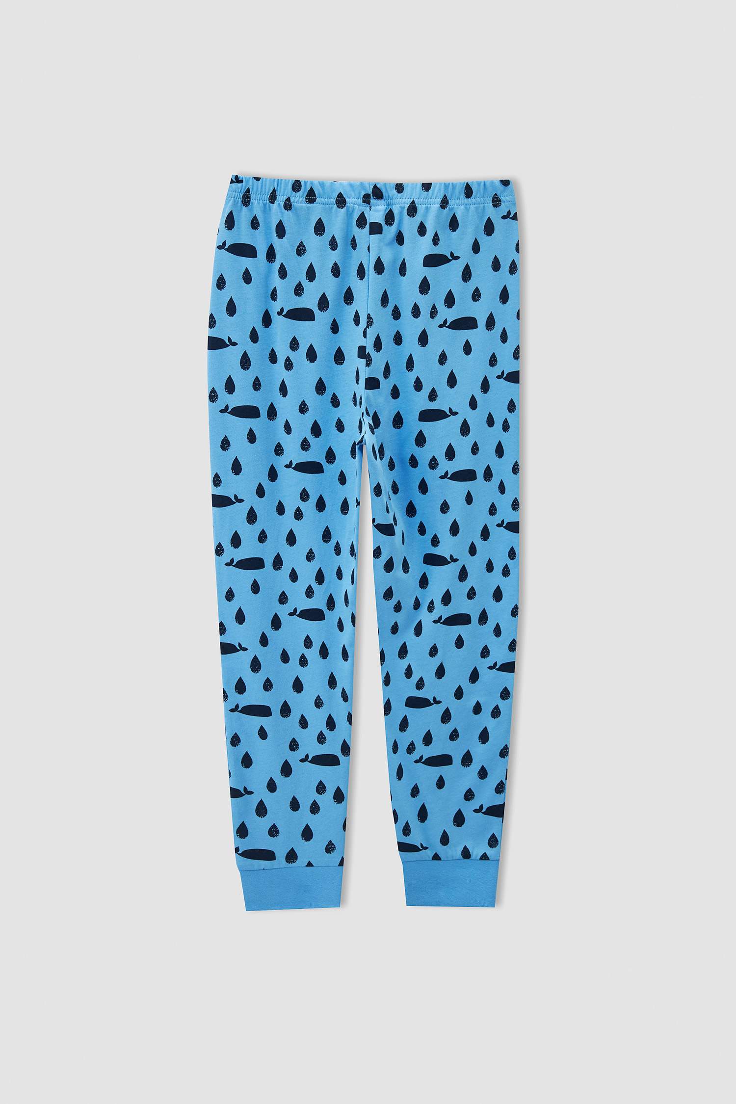 Erkek Çocuk Balina Baskılı Kısa Kollu Pijama Takımı