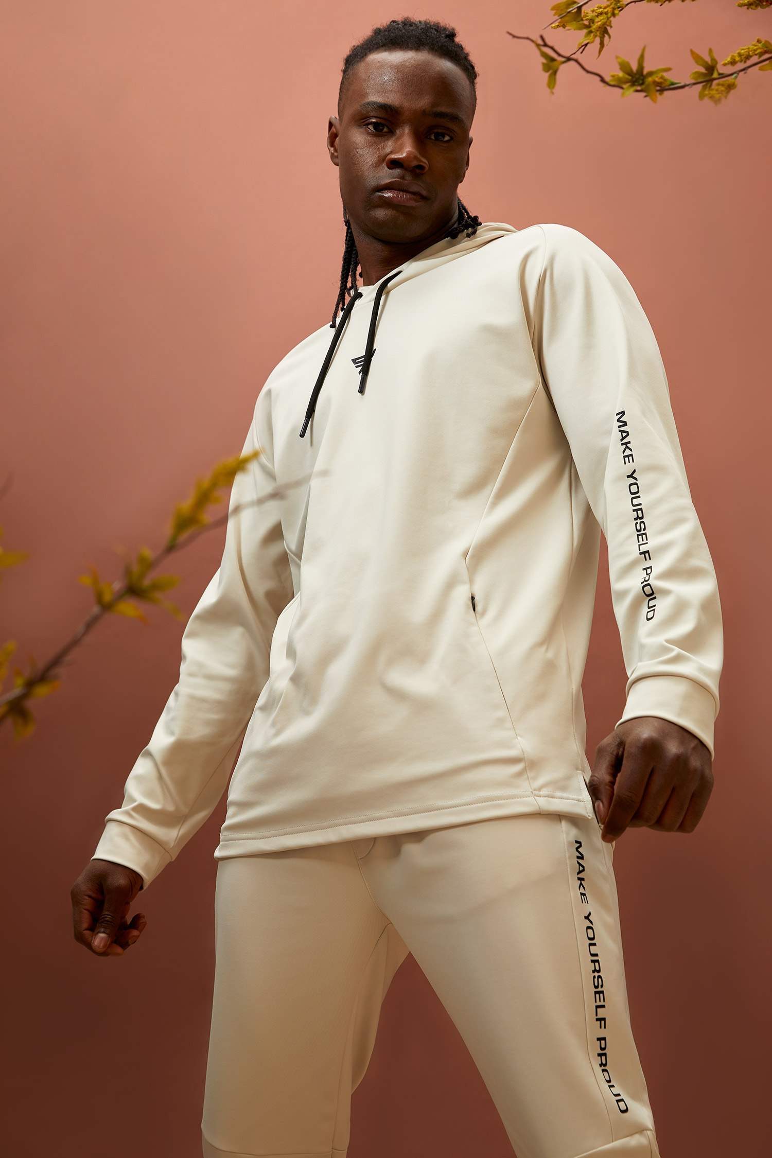 Standart Fit Kapüşonlu Baskılı İçi Yumuşak Tüylü Sweatshirt