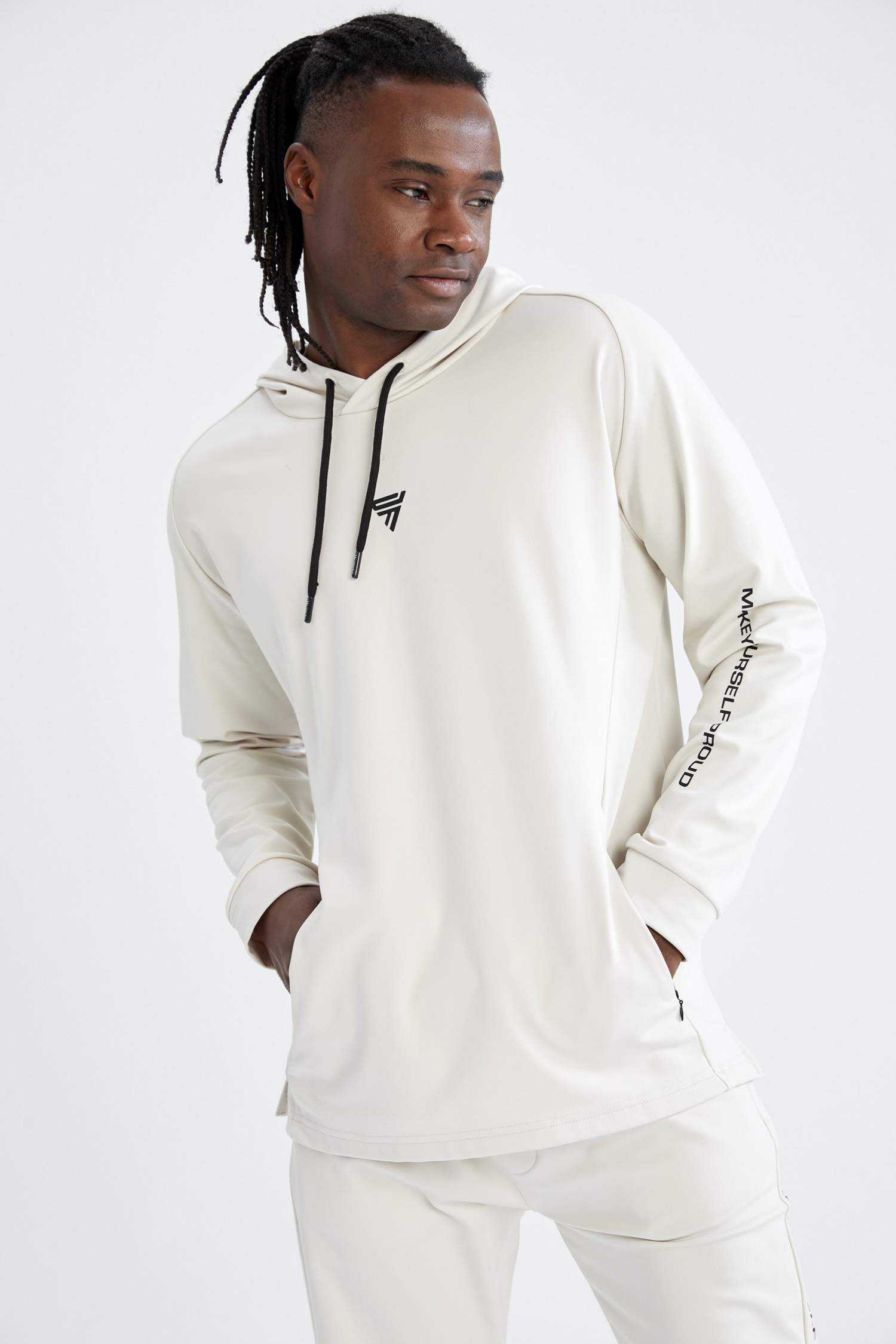 Standart Fit Kapüşonlu Baskılı İçi Yumuşak Tüylü Sweatshirt