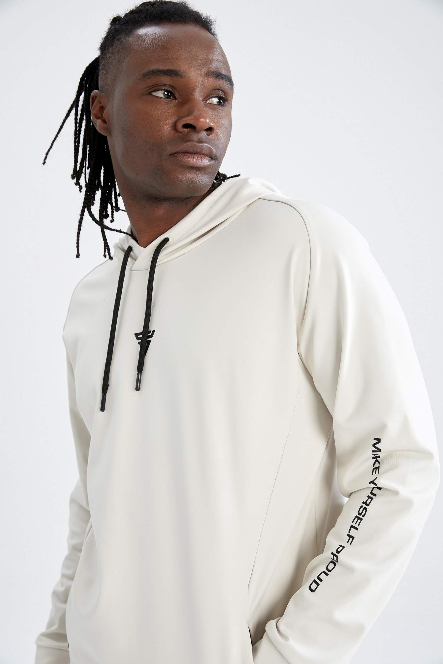 Standart Fit Kapüşonlu Baskılı İçi Yumuşak Tüylü Sweatshirt