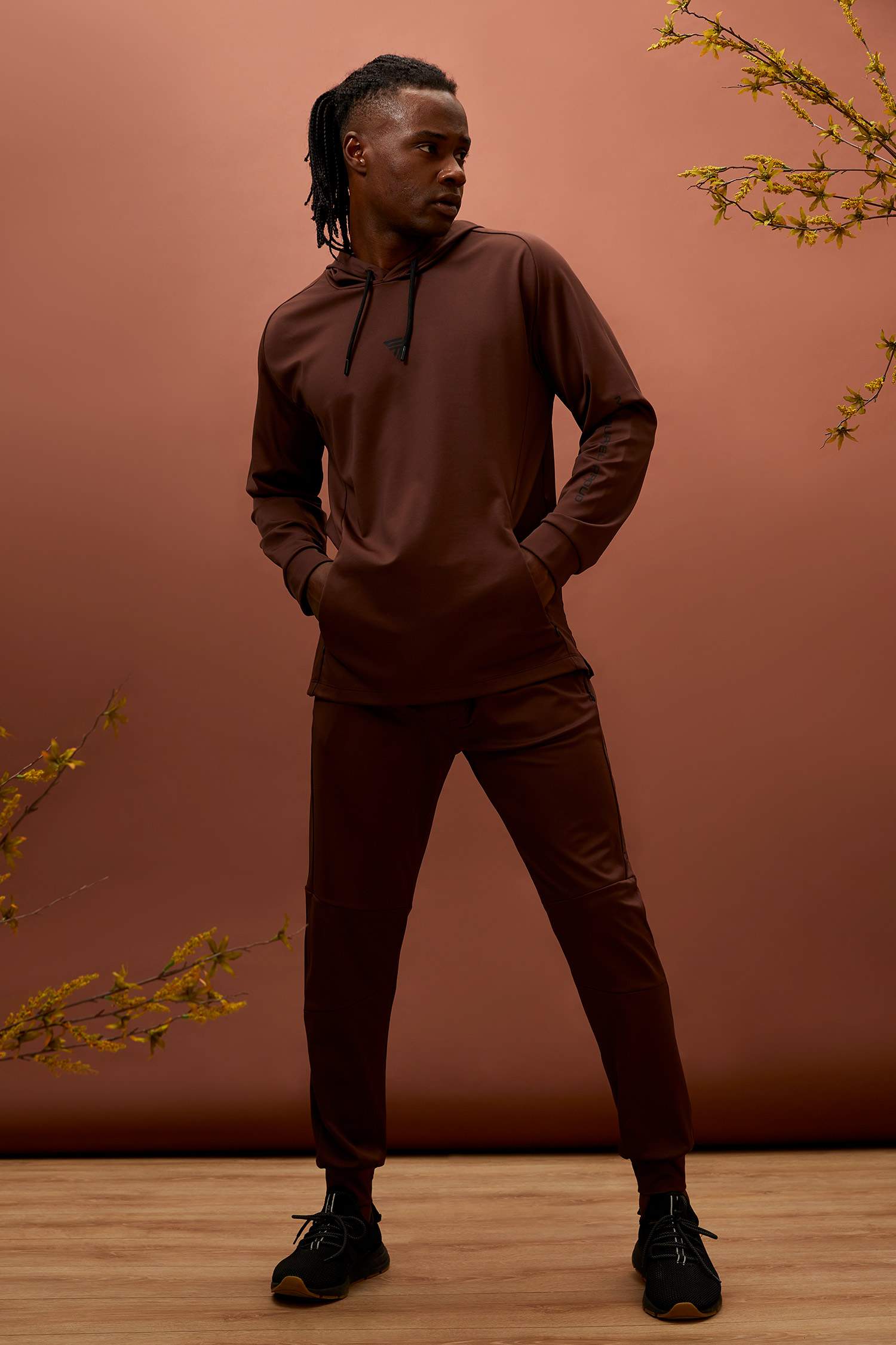 Standart Fit Kapüşonlu Baskılı İçi Yumuşak Tüylü Sweatshirt
