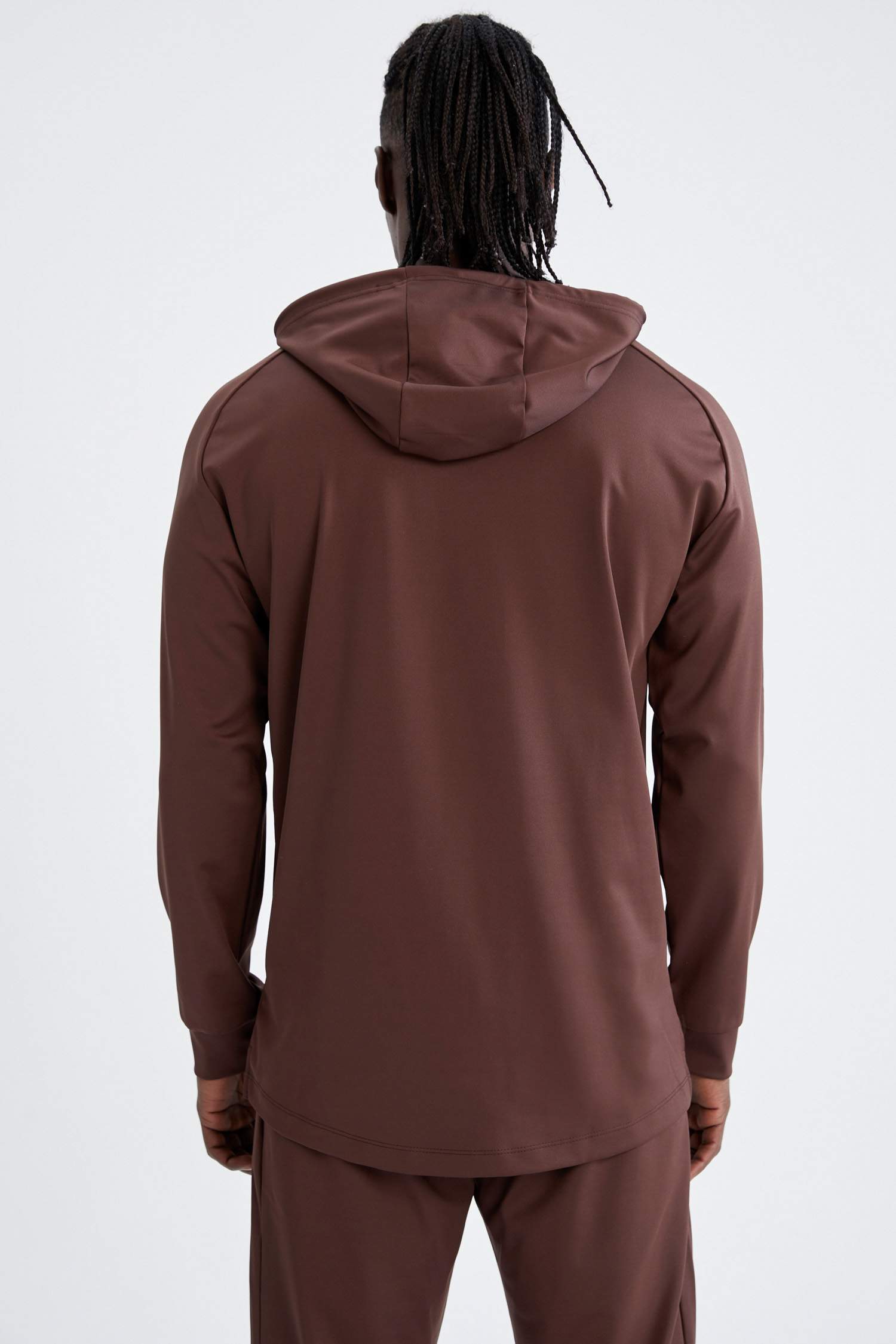 Standart Fit Kapüşonlu Baskılı İçi Yumuşak Tüylü Sweatshirt