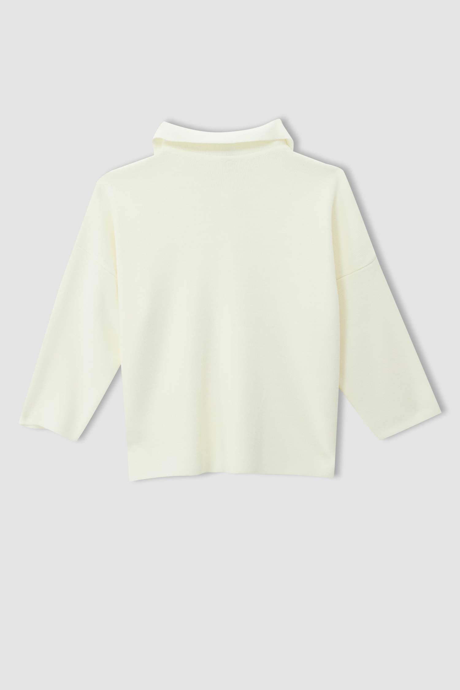 Polo Yaka Relax Fit Yarım Kollu Triko Hırka