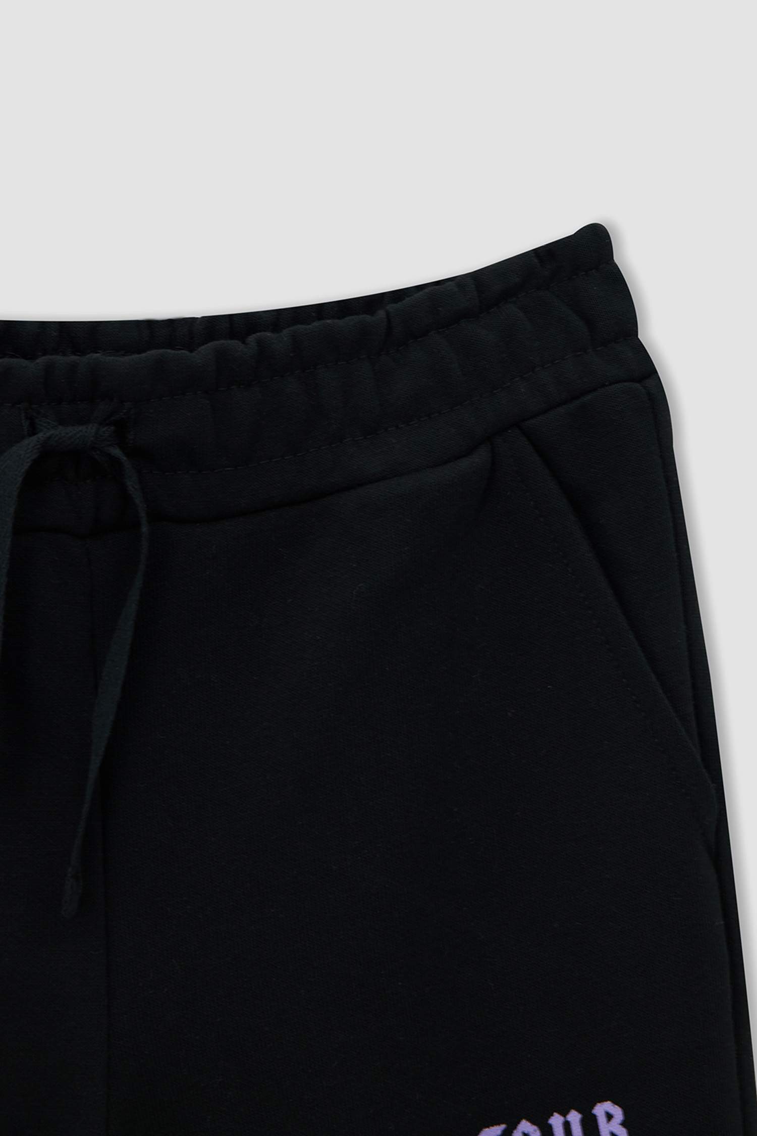 Kız Çocuk Regular Fit Baskılı İçi Yumuşak Tüylü Jogger Eşofman Altı