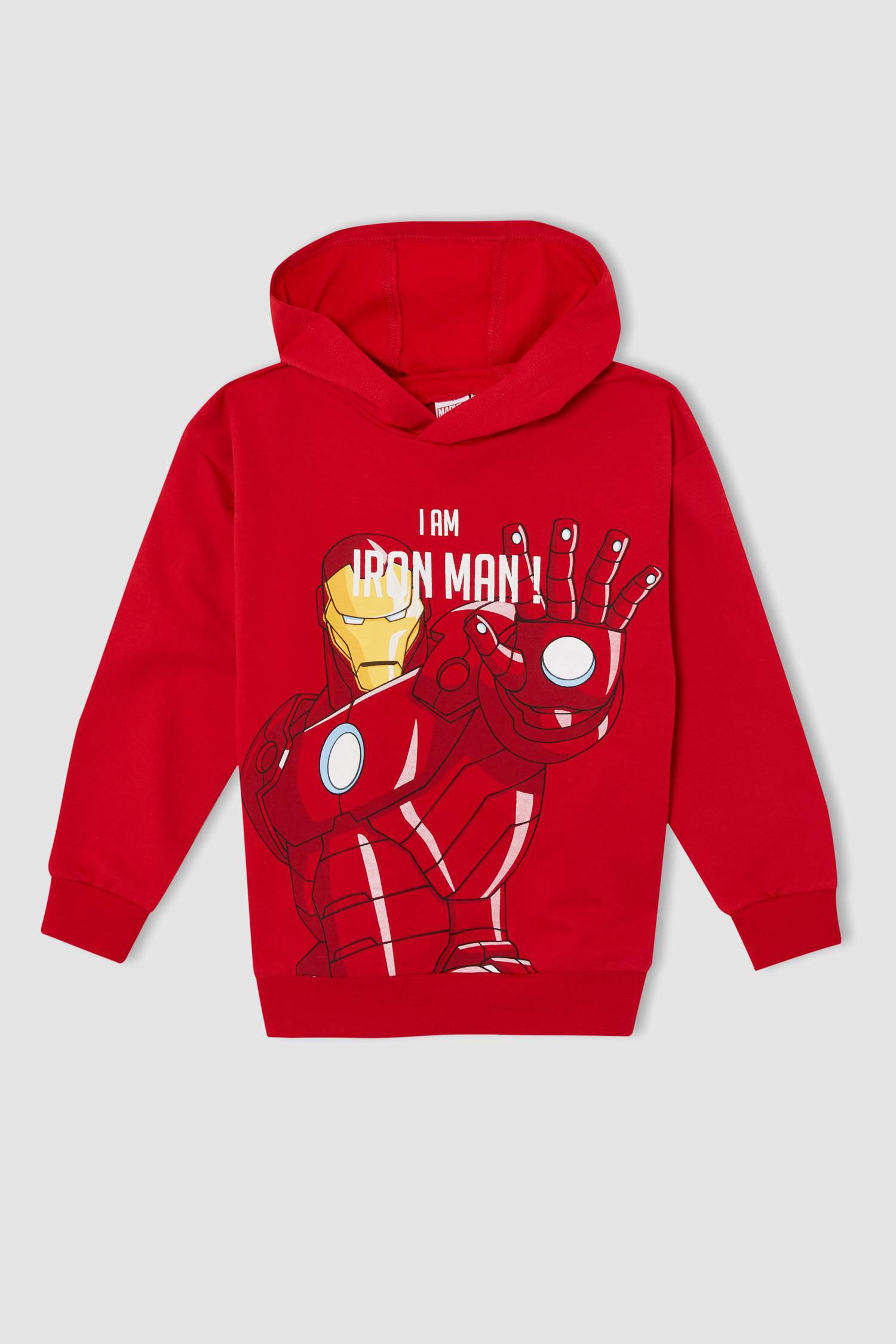 Erkek Çocuk Relax Fit Marvel Lisanslı Kapüşonlu Sweatshirt