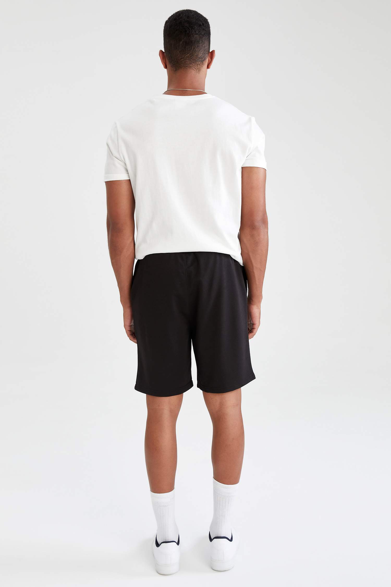 Slim Fit Beli Bağcıklı 2'li Şort