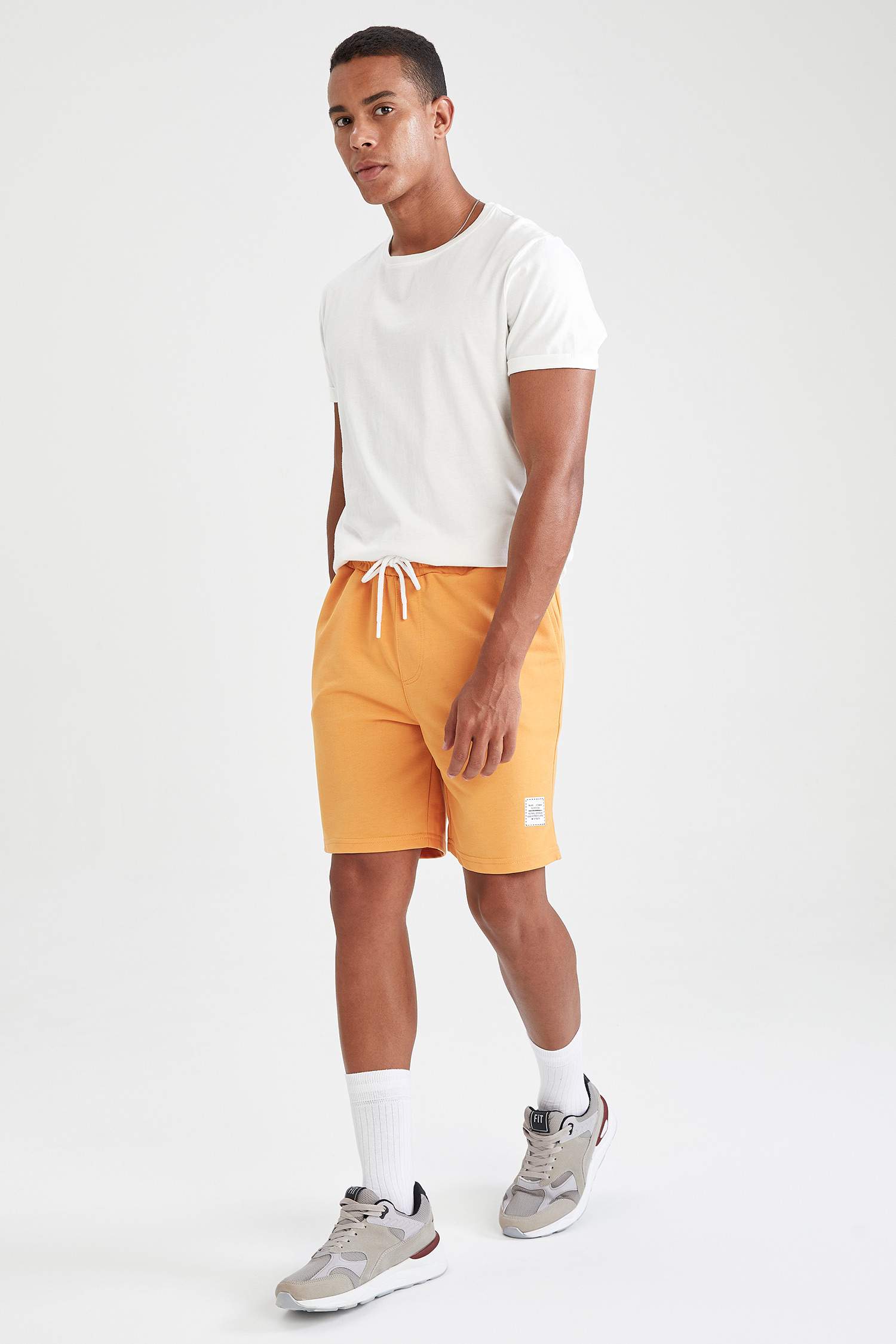 Slim Fit Beli Bağcıklı 2'li Şort